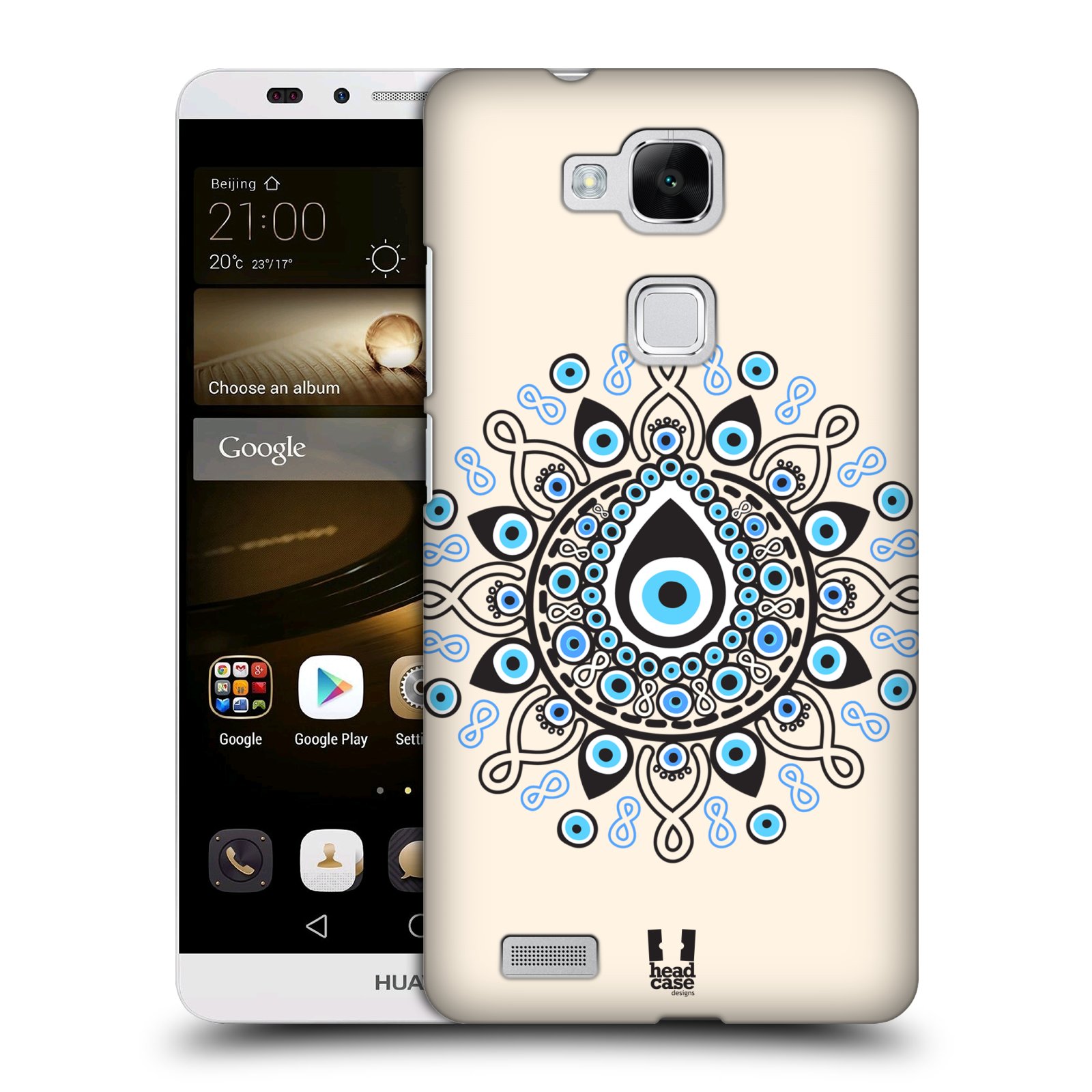 HEAD CASE plastový obal na mobil Huawei Mate 7 vzor Paví oko kruh