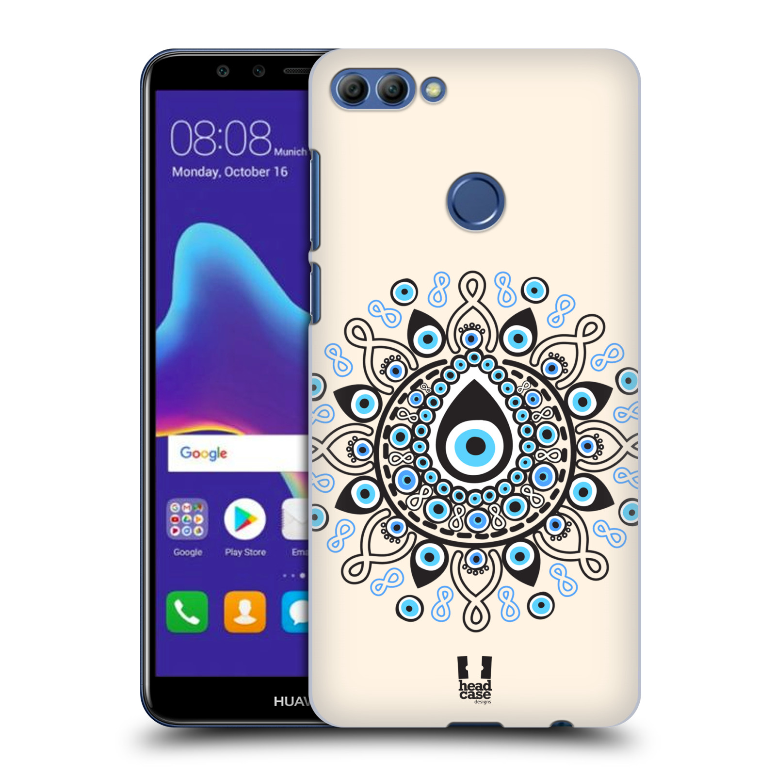 HEAD CASE plastový obal na mobil Huawei Y9 2018 vzor Paví oko kruh