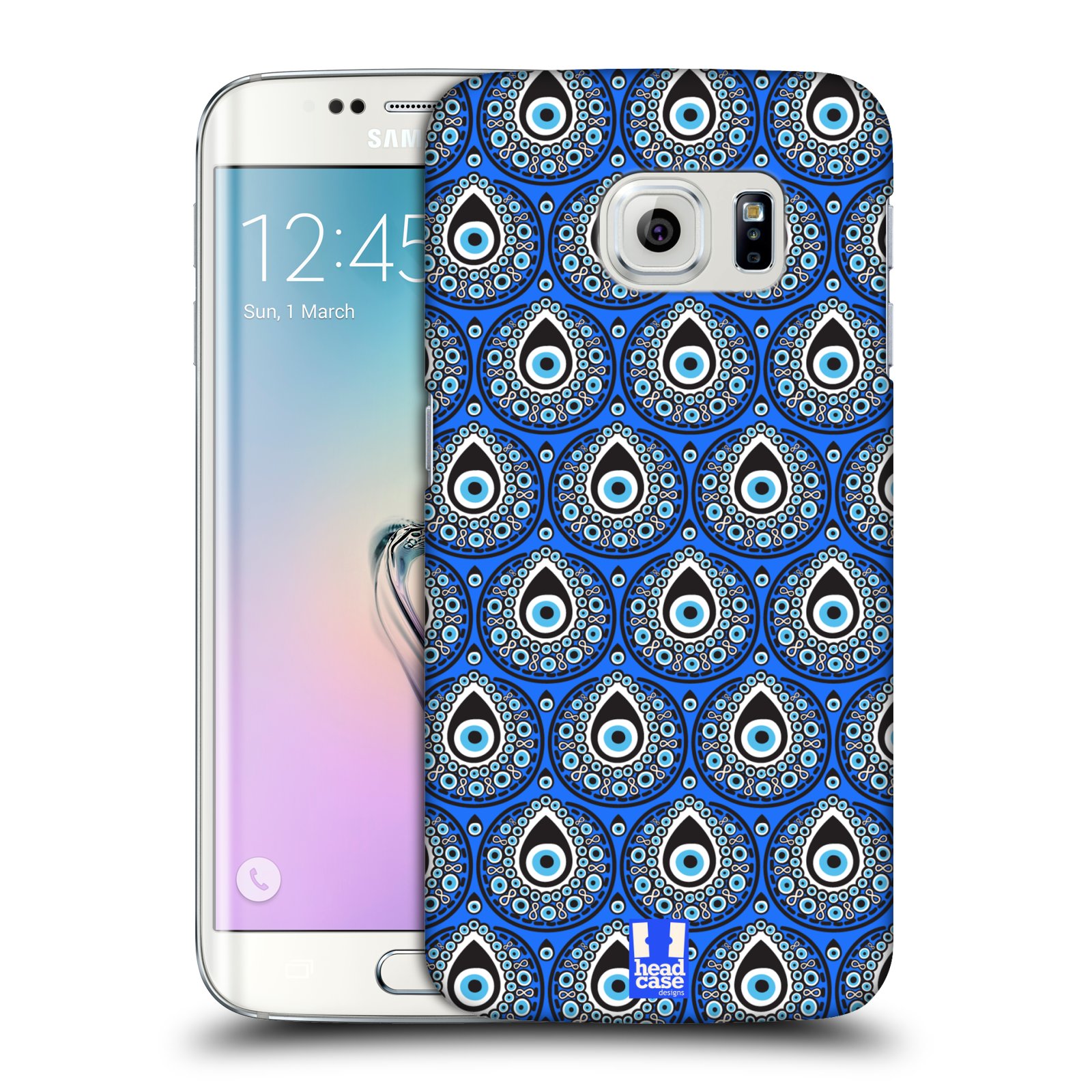 HEAD CASE plastový obal na mobil SAMSUNG Galaxy S6 EDGE (G9250, G925, G925F) vzor Paví oko modrá