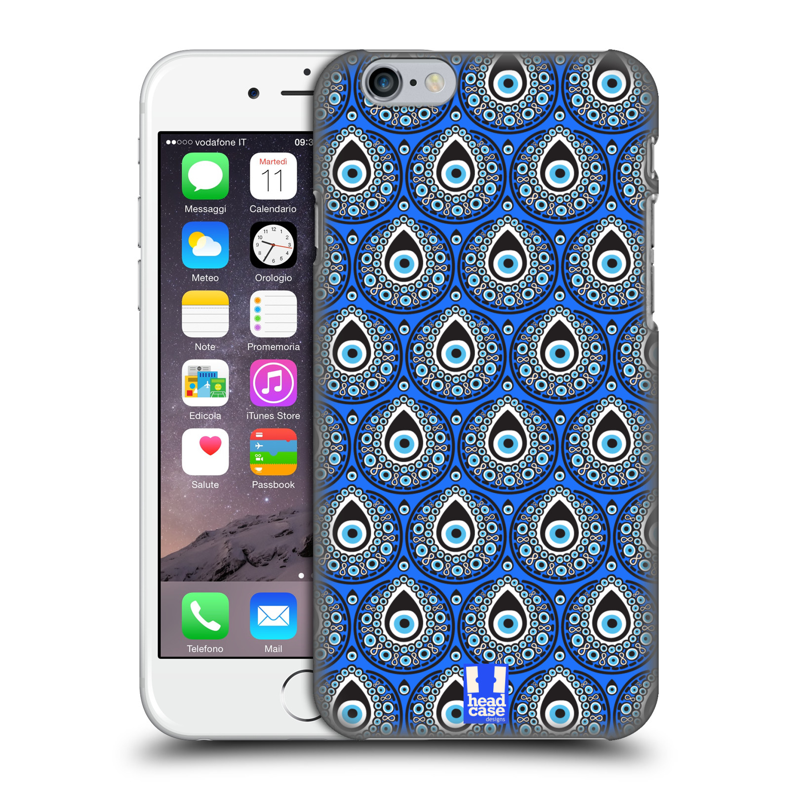 Plastové pouzdro pro mobil Apple Iphone 6/6S vzor Paví oko modrá