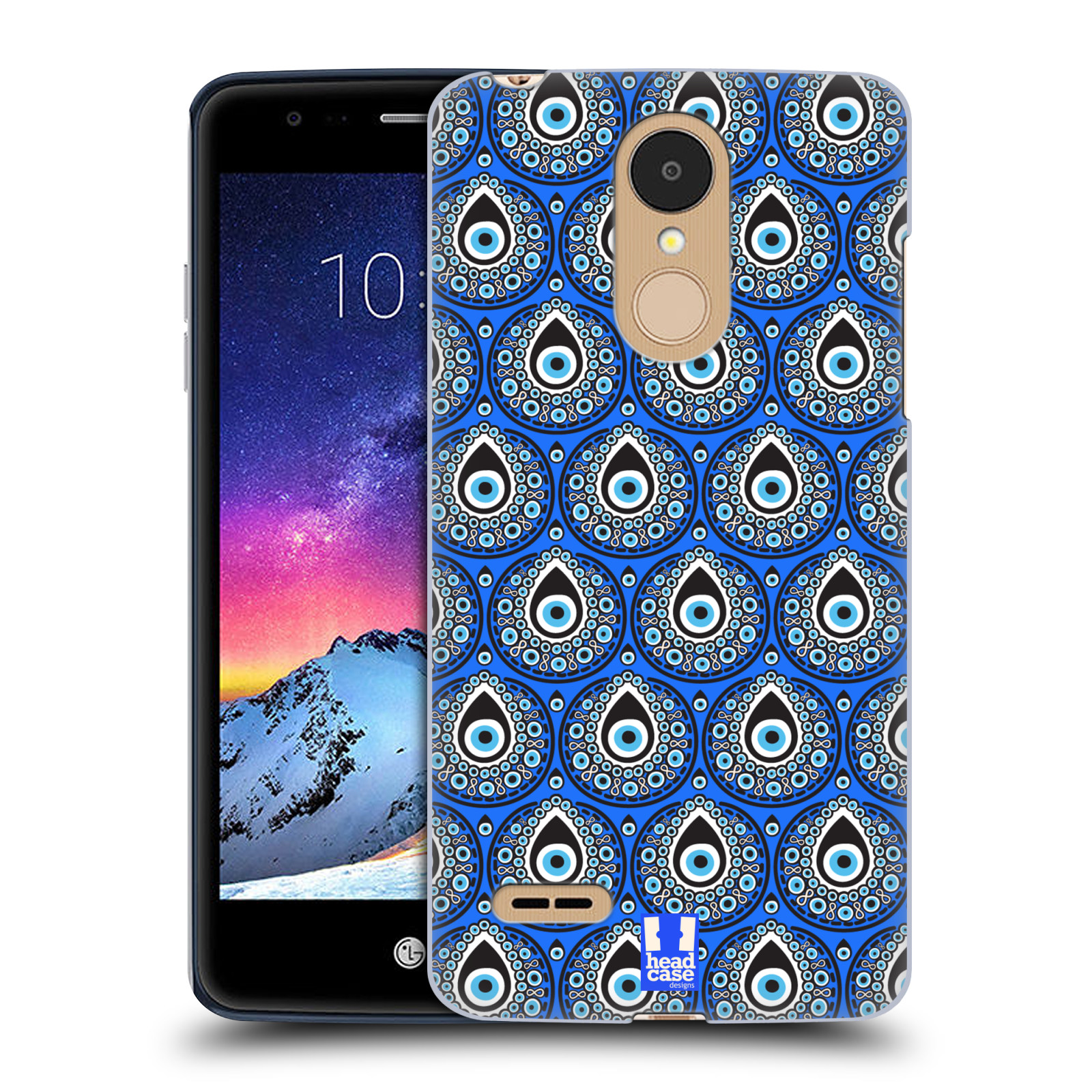 HEAD CASE plastový obal na mobil LG K9 / K8 2018 vzor Paví oko modrá
