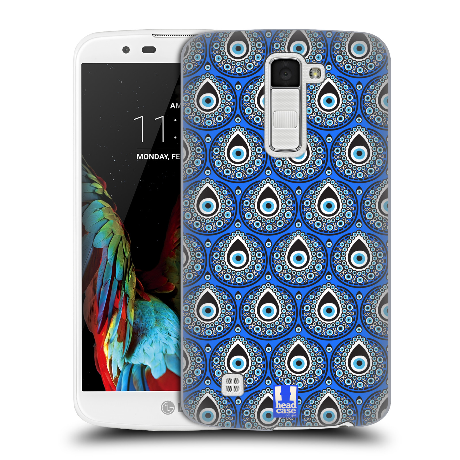 HEAD CASE plastový obal na mobil LG K10 vzor Paví oko modrá