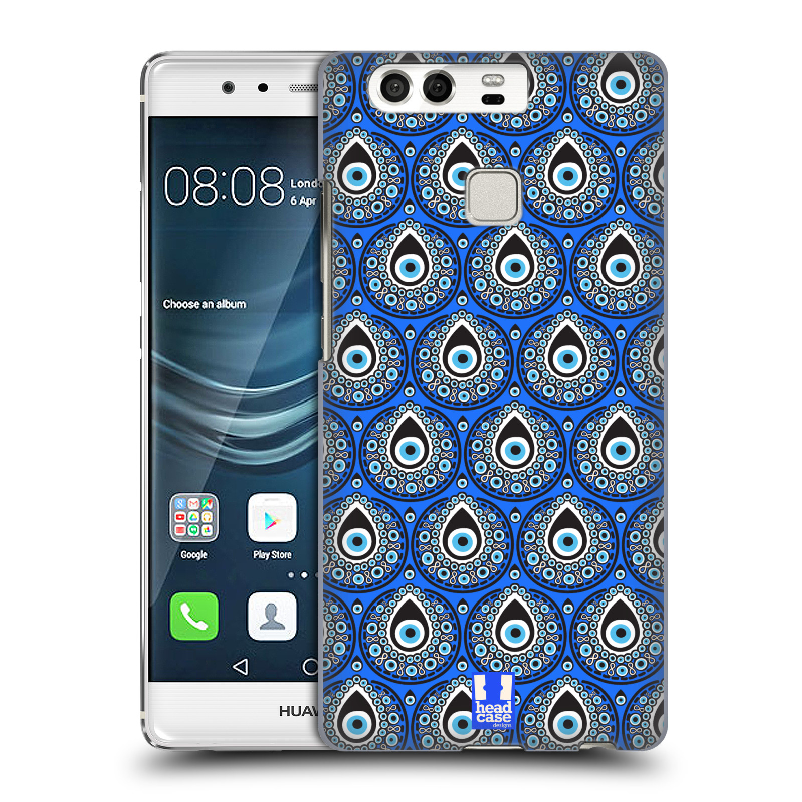 HEAD CASE plastový obal na mobil Huawei P9 / P9 DUAL SIM vzor Paví oko modrá