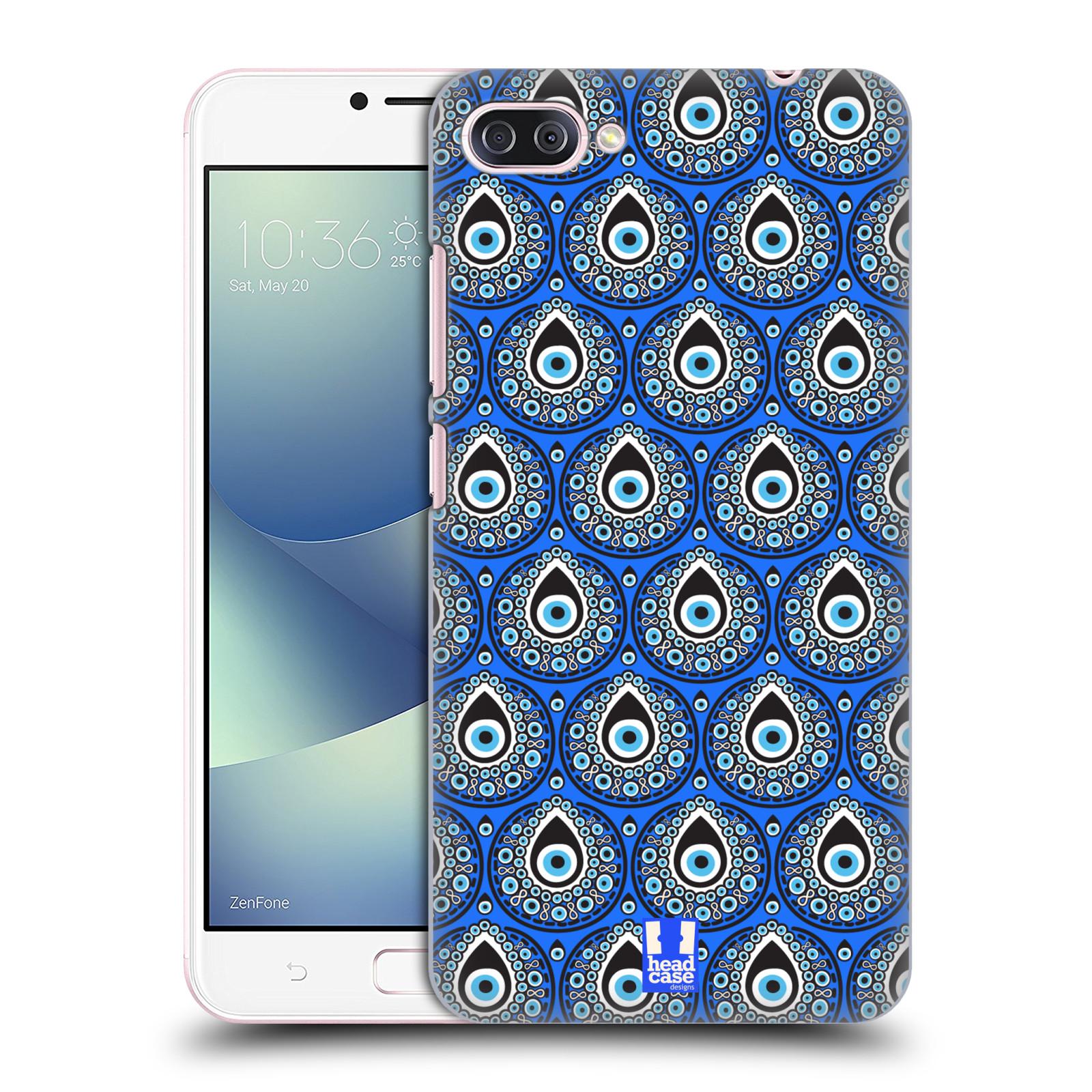 HEAD CASE plastový obal na mobil Asus Zenfone 4 MAX ZC554KL vzor Paví oko modrá