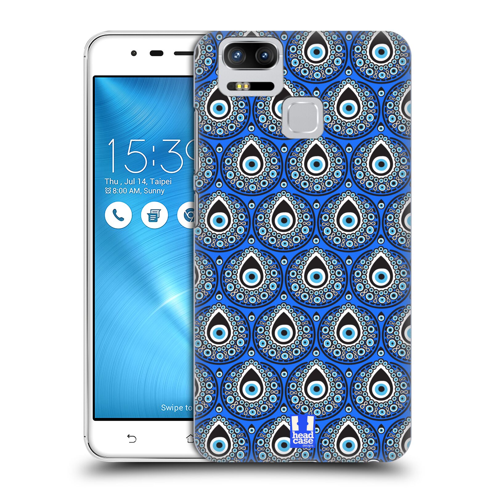 HEAD CASE plastový obal na mobil Asus Zenfone 3 Zoom ZE553KL vzor Paví oko modrá