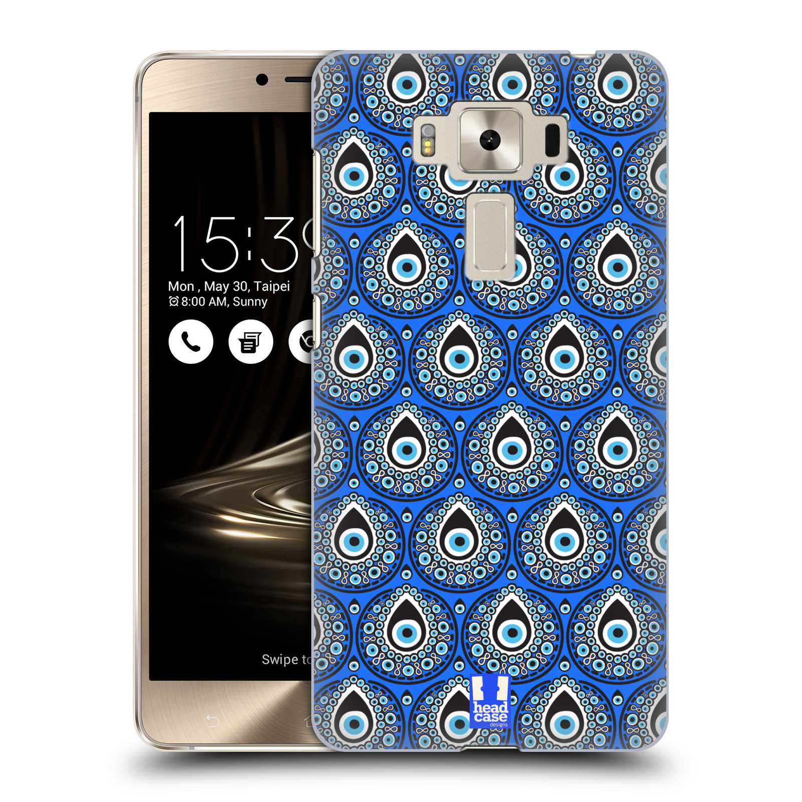 HEAD CASE plastový obal na mobil Asus Zenfone 3 DELUXE ZS550KL vzor Paví oko modrá