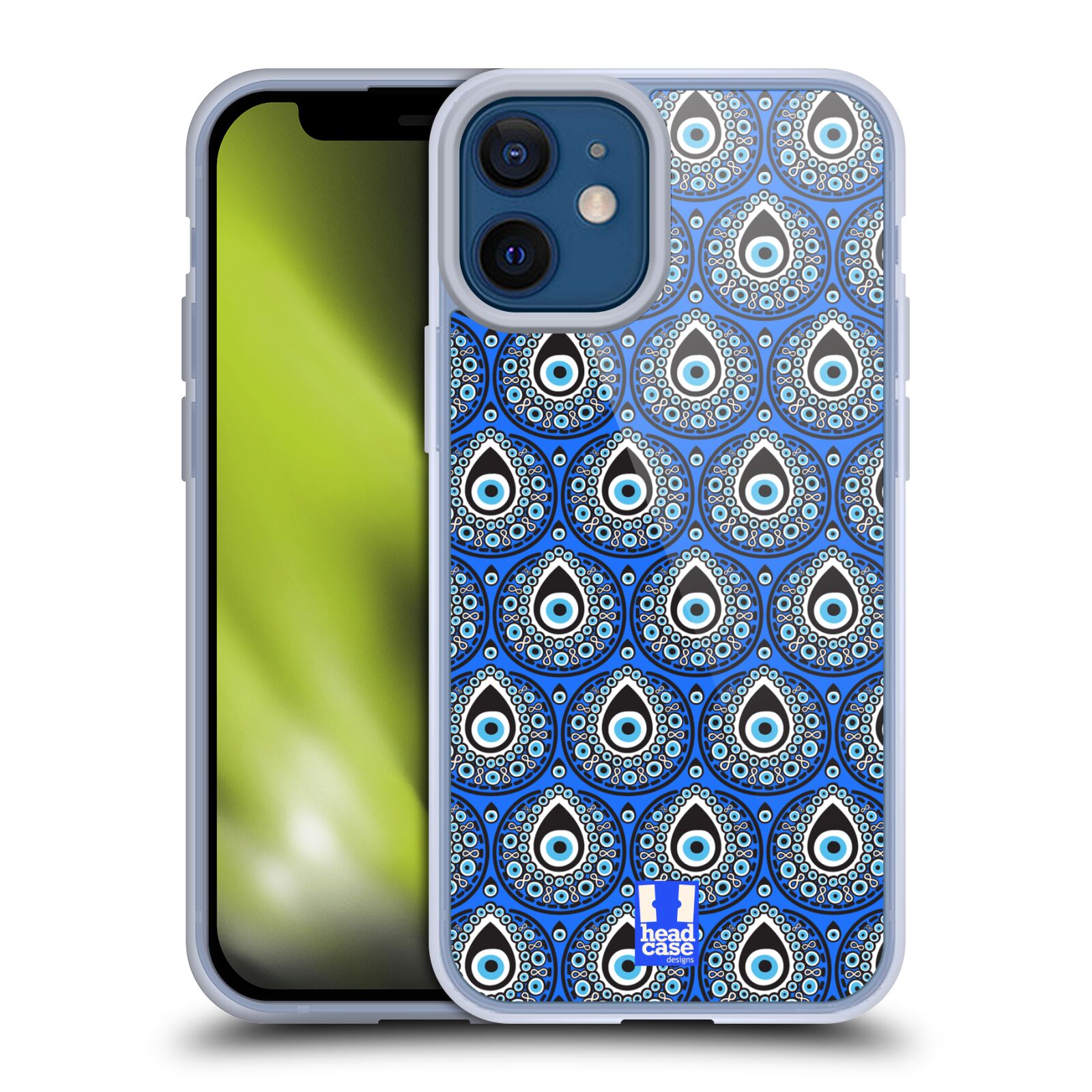 Plastový obal na mobil Apple Iphone 12 MINI vzor Paví oko modrá