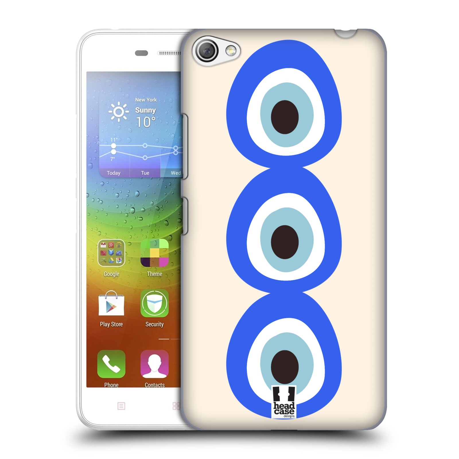 HEAD CASE pevný plastový obal na mobil LENOVO S60 / LENOVO S60 DUAL SIM vzor Paví oko 3 očka