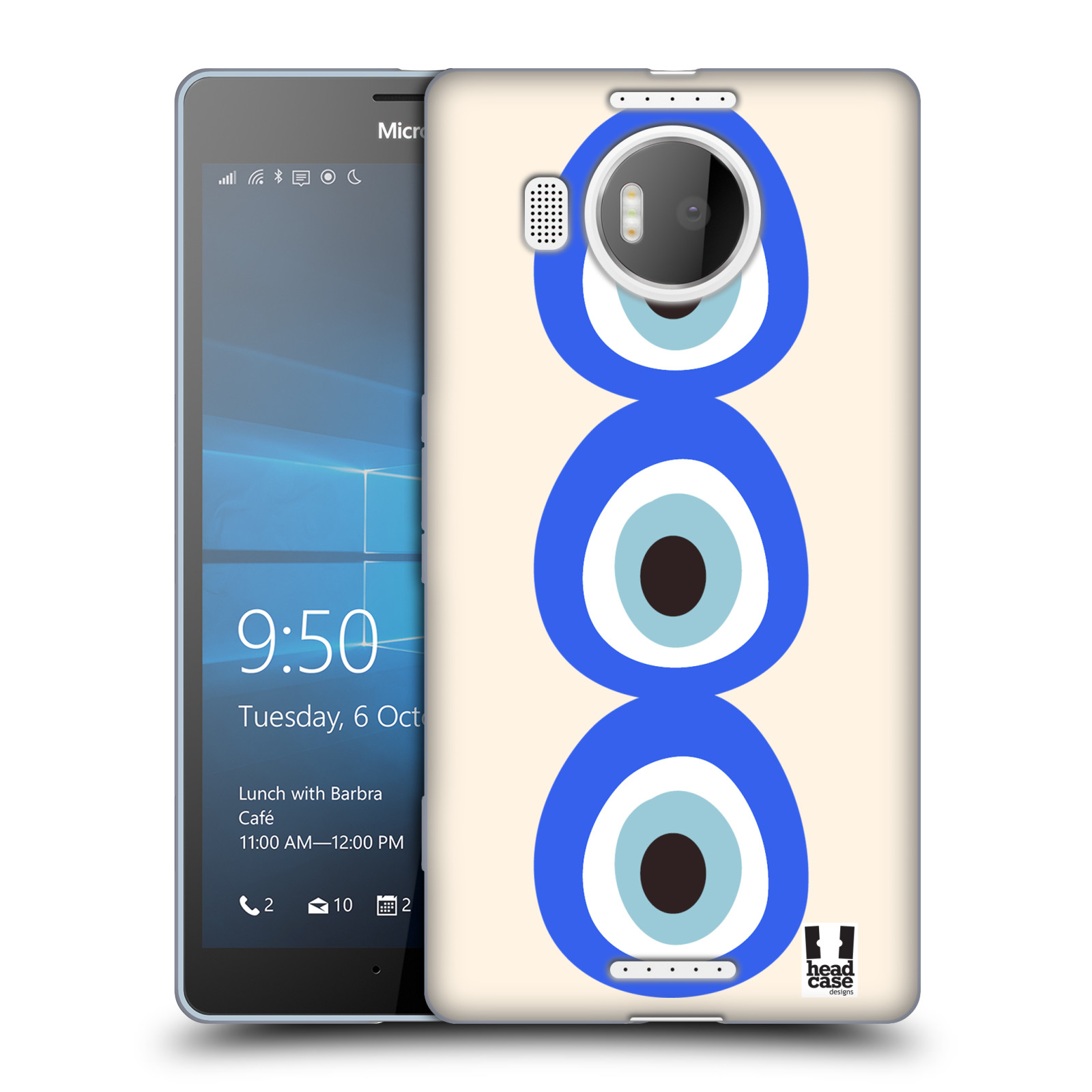 HEAD CASE silikonový obal na mobil NOKIA, MICROSOFT LUMIA 950 XL / LUMIA 950 XL DUAL SIM vzor Paví oko 3 očka