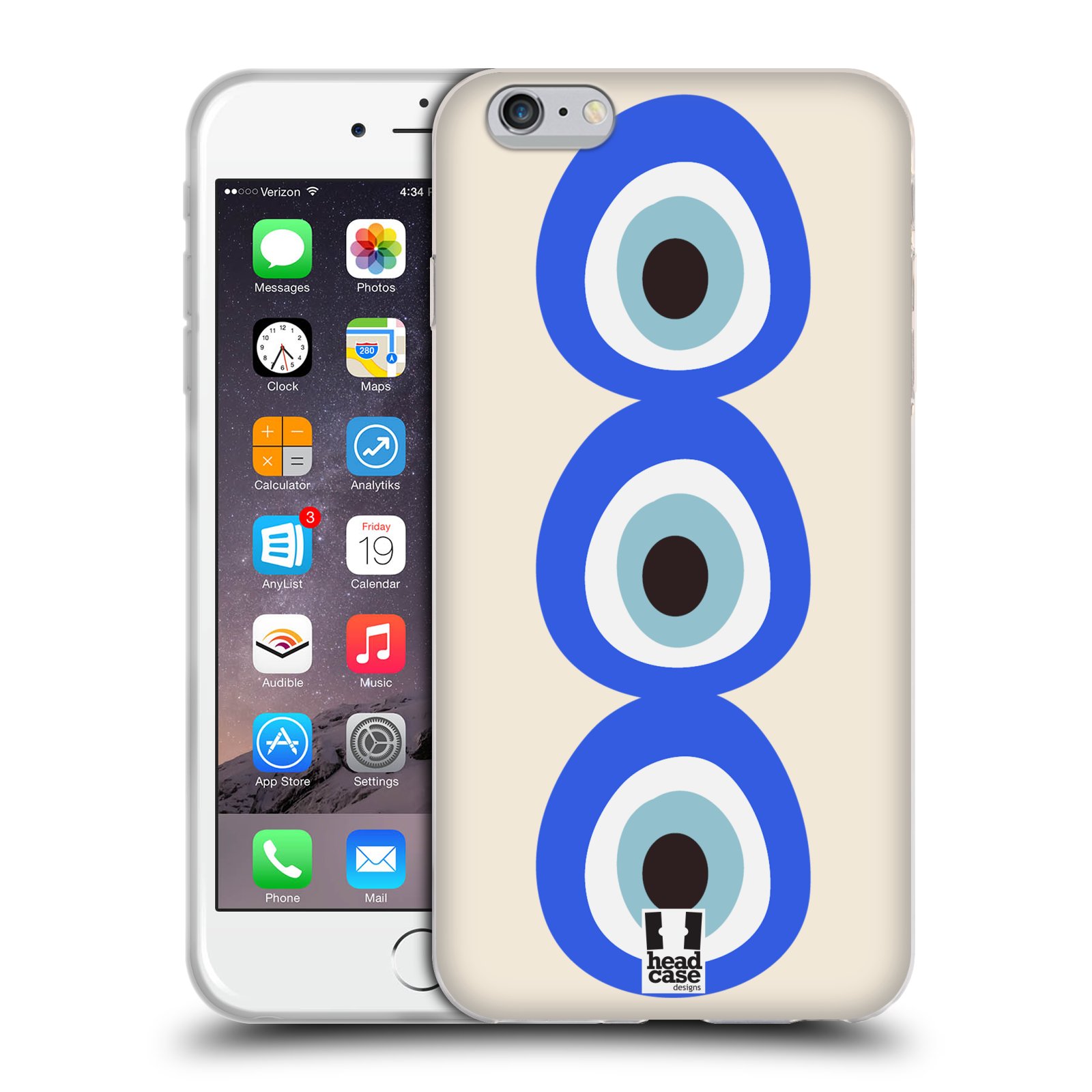 HEAD CASE silikonový obal na mobil Apple Iphone 6 PLUS/ 6S PLUS vzor Paví oko 3 očka