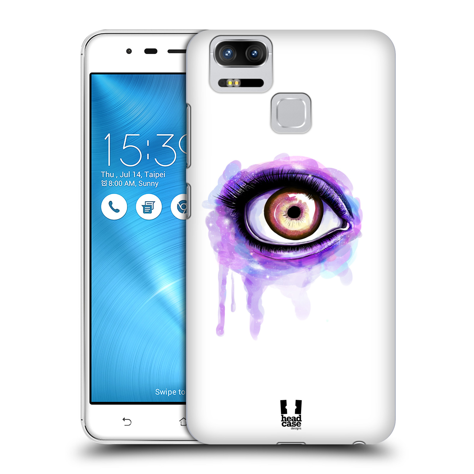 HEAD CASE plastový obal na mobil Asus Zenfone 3 Zoom ZE553KL vzor OKO barevné FIALOVÁ