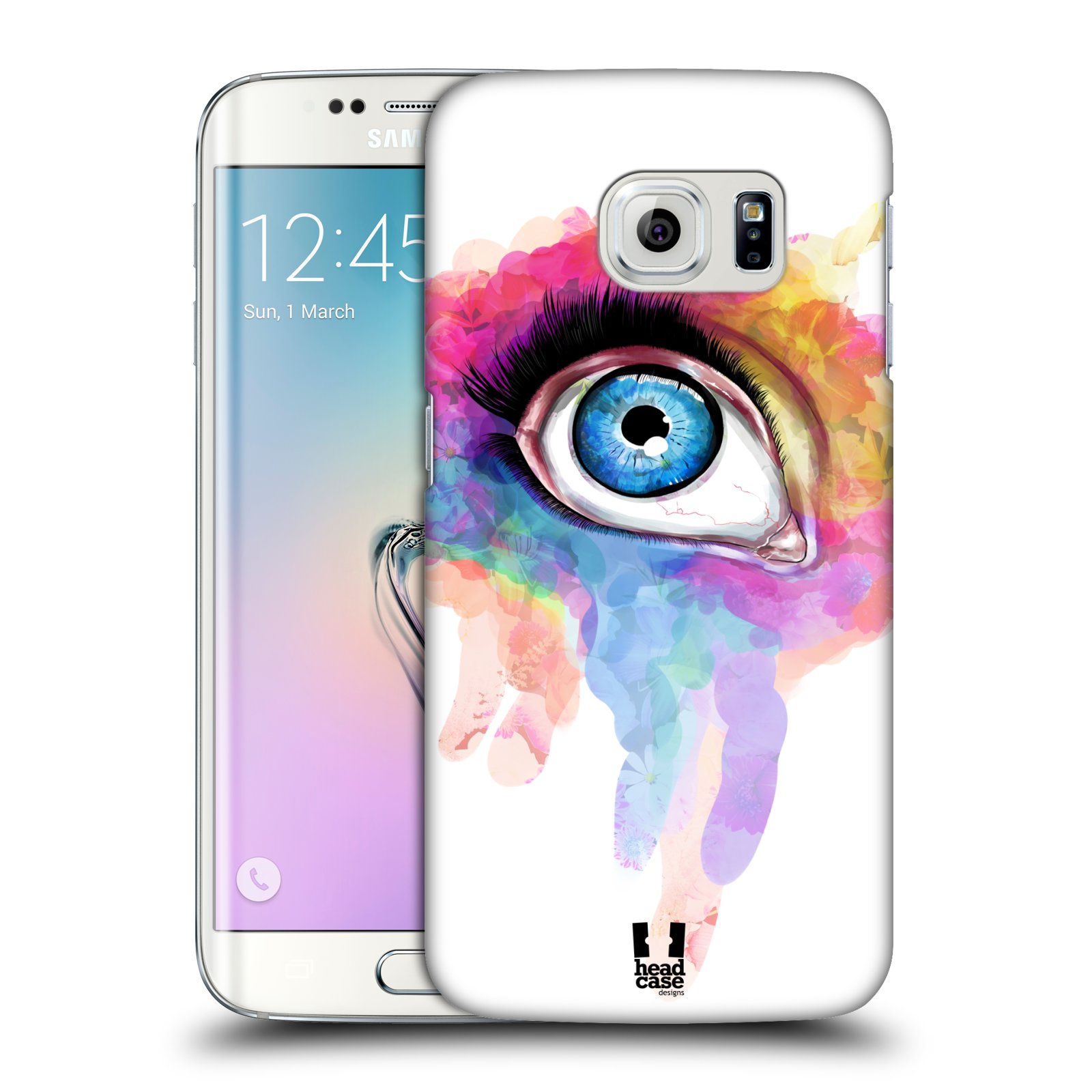 HEAD CASE plastový obal na mobil SAMSUNG Galaxy S6 EDGE (G9250, G925, G925F) vzor OKO barevné DUHA