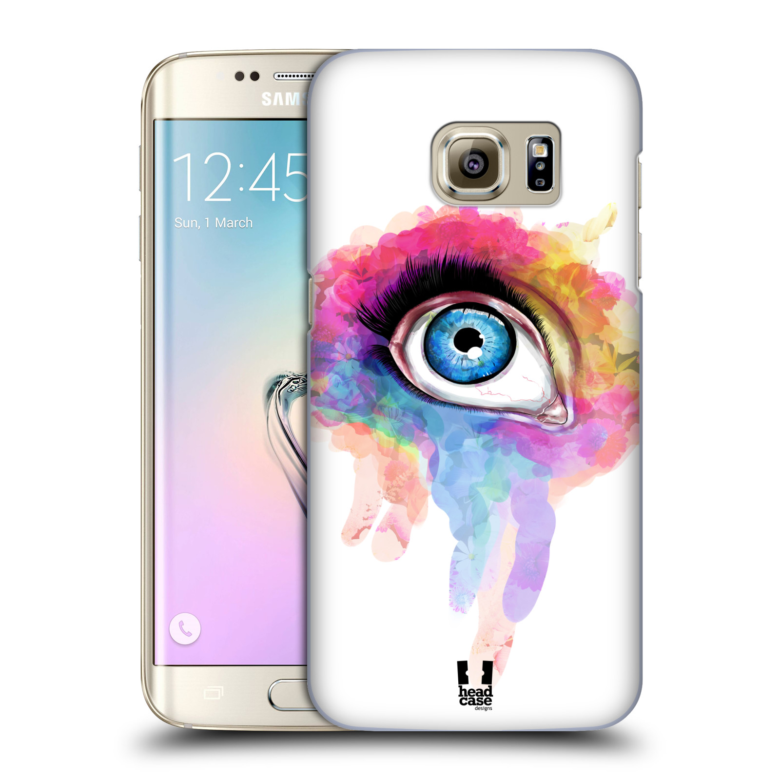 HEAD CASE plastový obal na mobil SAMSUNG GALAXY S7 EDGE vzor OKO barevné DUHA