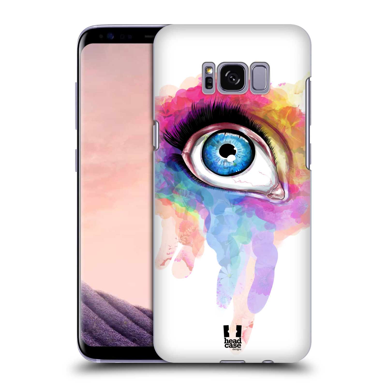 HEAD CASE plastový obal na mobil Samsung Galaxy S8 vzor OKO barevné DUHA