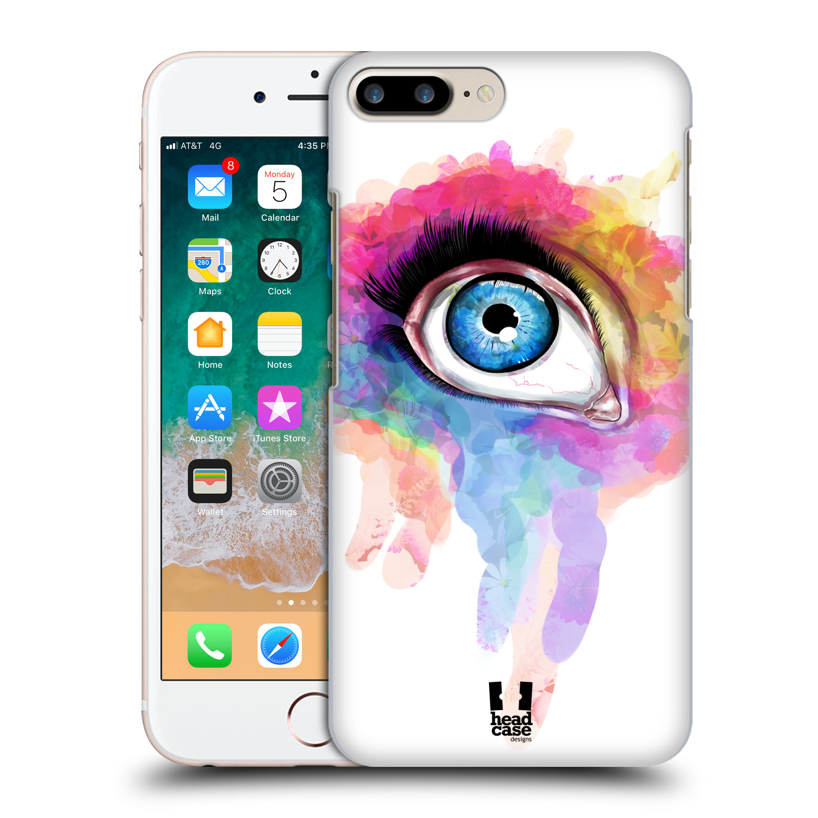 HEAD CASE plastový obal na mobil Apple Iphone 7 PLUS vzor OKO barevné DUHA