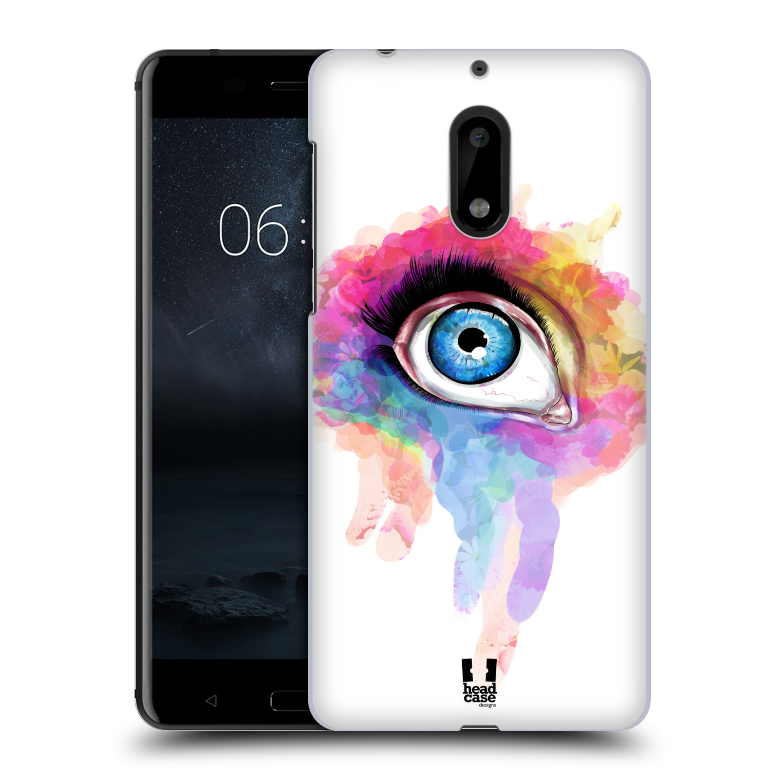 HEAD CASE plastový obal na mobil Nokia 6 vzor OKO barevné DUHA