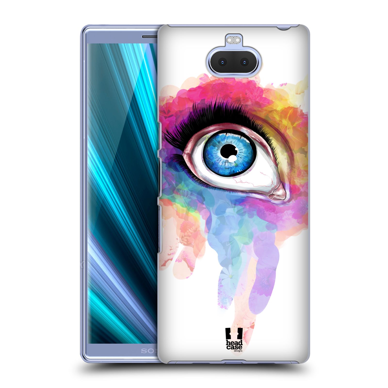 Pouzdro na mobil Sony Xperia 10 - Head Case - vzor OKO barevné DUHA