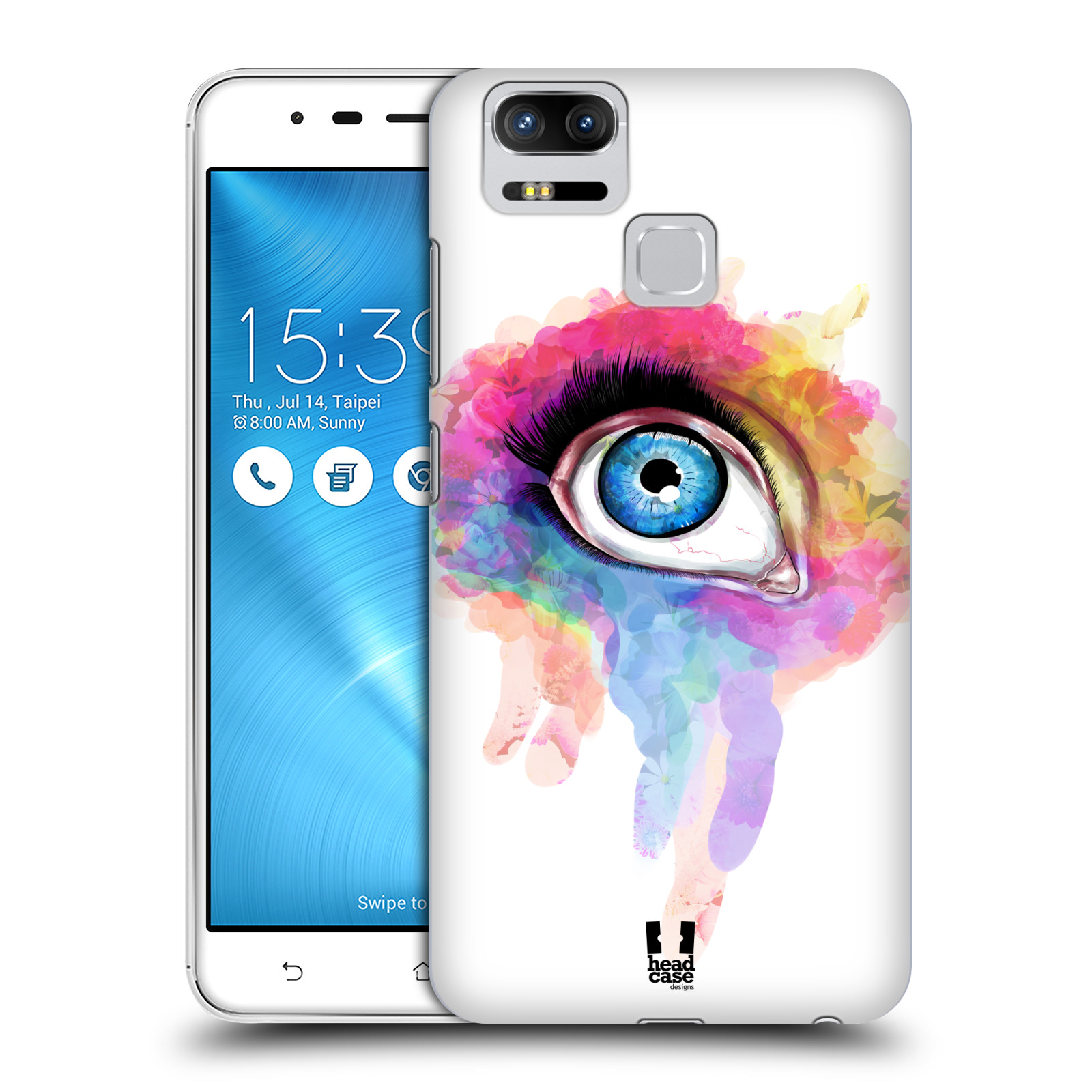 HEAD CASE plastový obal na mobil Asus Zenfone 3 Zoom ZE553KL vzor OKO barevné DUHA