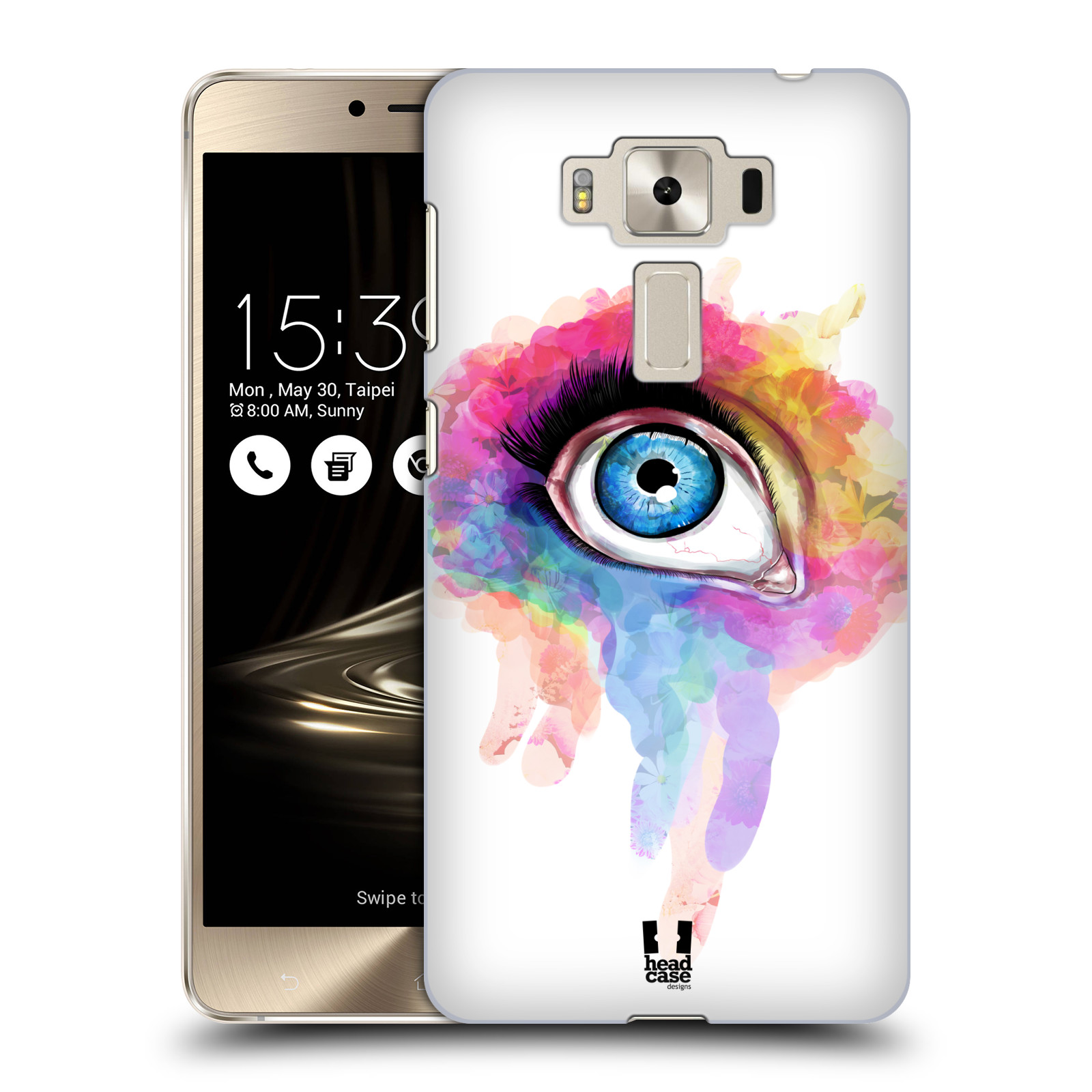 HEAD CASE plastový obal na mobil Asus Zenfone 3 DELUXE ZS550KL vzor OKO barevné DUHA