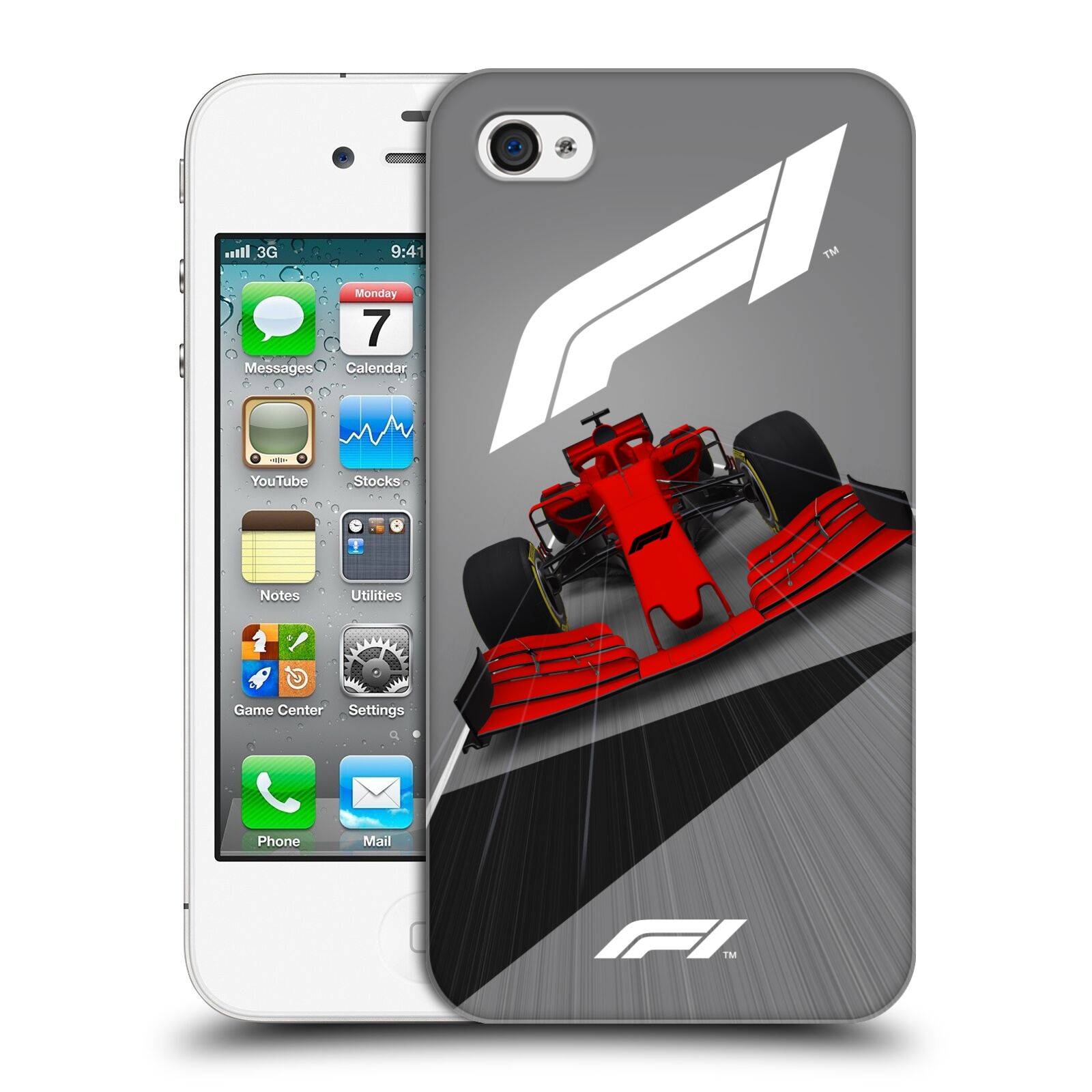 Zadní obal pro mobil Apple Iphone 4/4S - HEAD CASE - Formule 1 - Červená