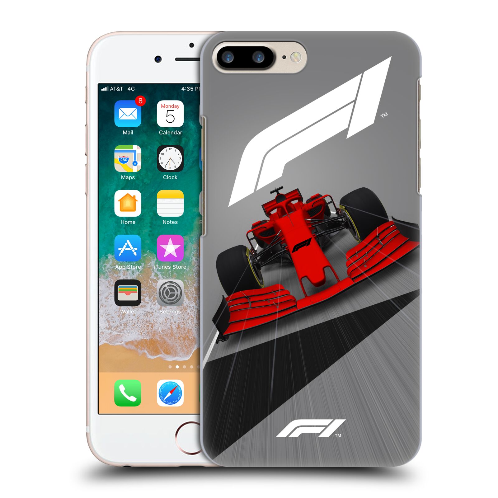 Zadní obal pro mobil Apple Iphone 7+ /  8+ - HEAD CASE - Formule 1 - Červená