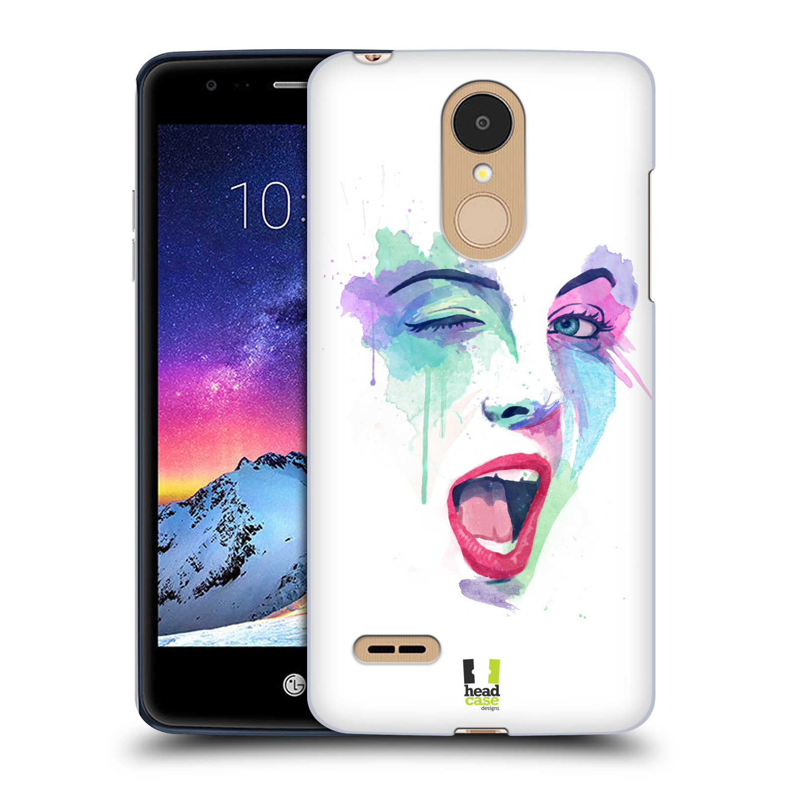 HEAD CASE plastový obal na mobil LG K9 / K8 2018 vzor Tvaře vodní barvy MRKNUTÍ