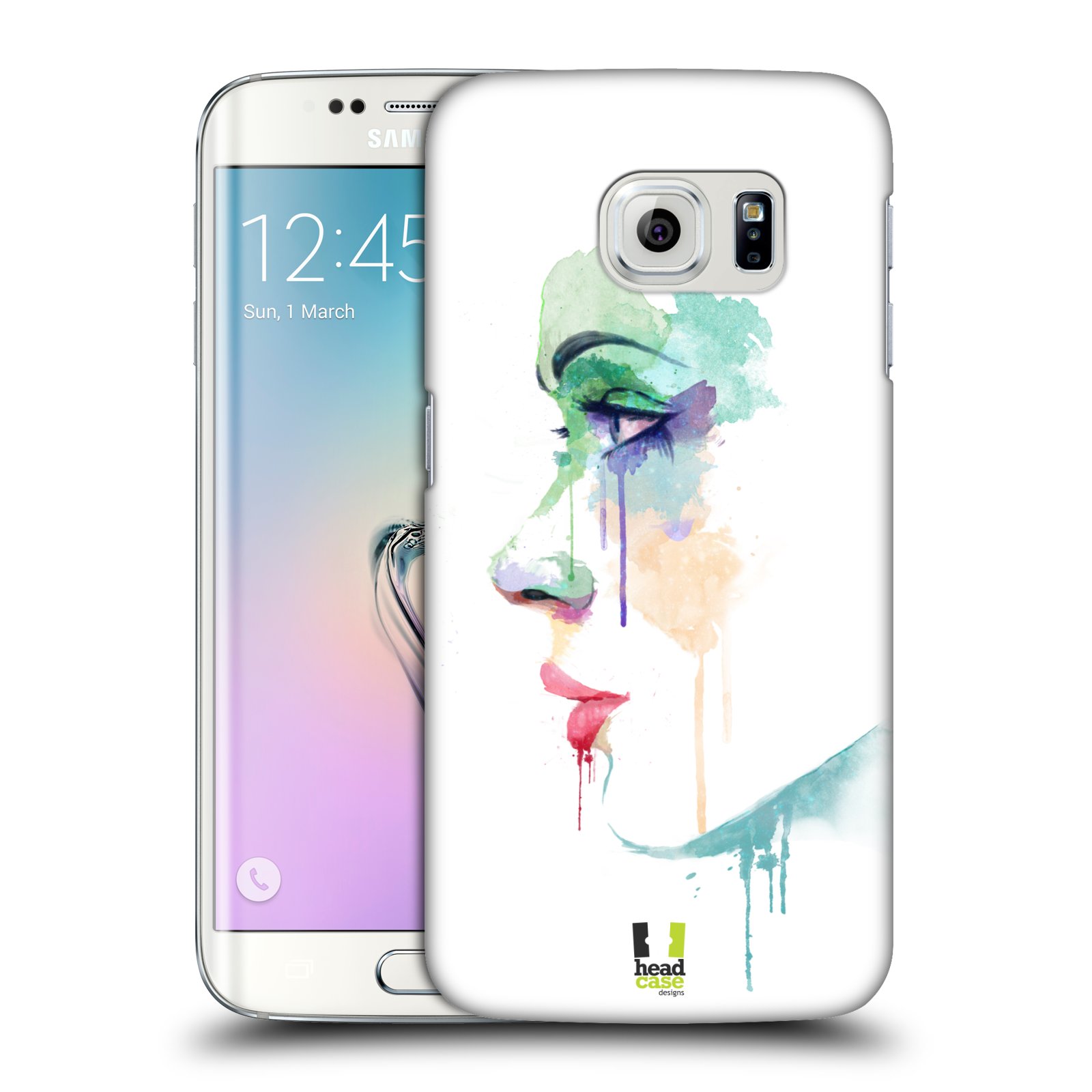 HEAD CASE plastový obal na mobil SAMSUNG Galaxy S6 EDGE (G9250, G925, G925F) vzor Tvaře vodní barvy PROFIL
