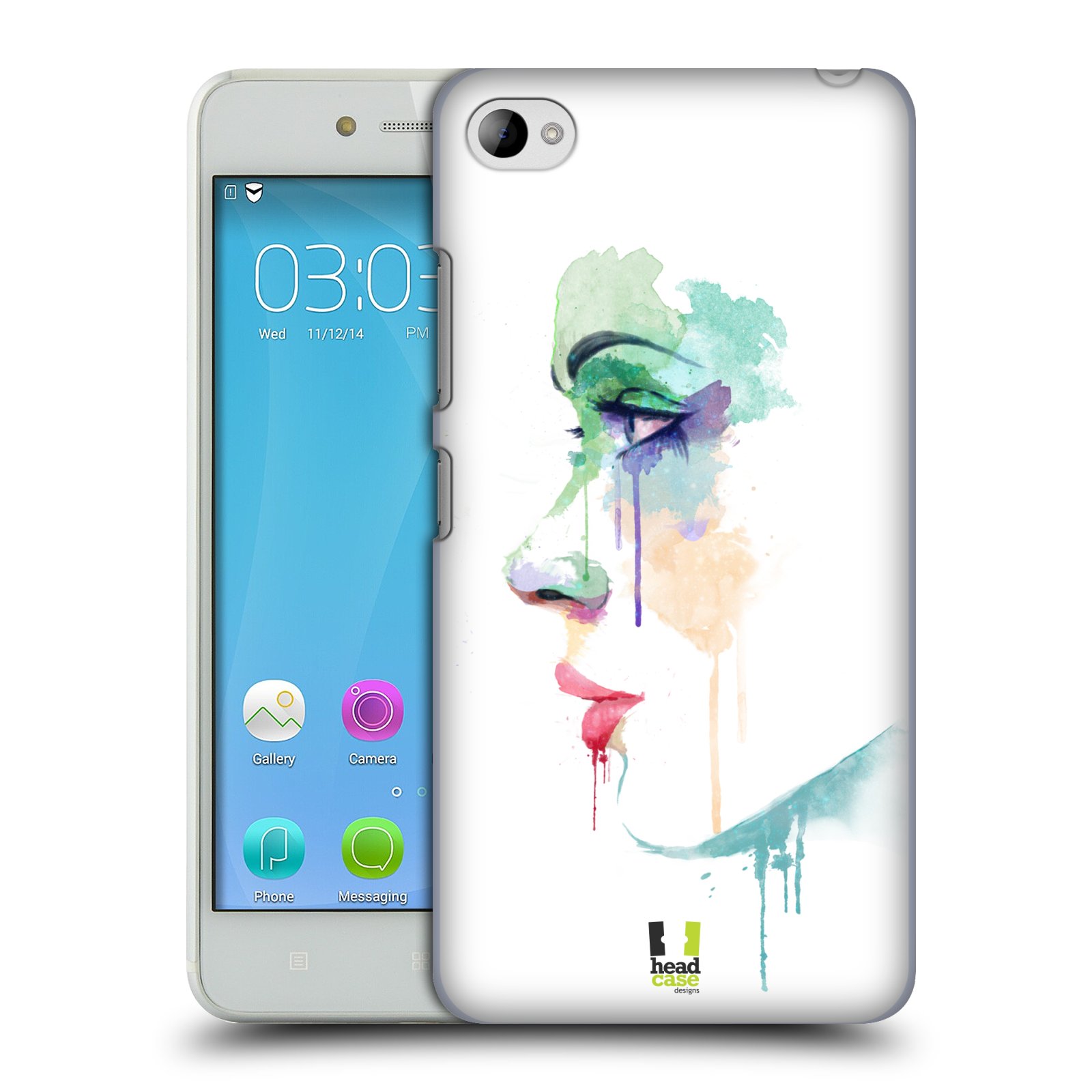 HEAD CASE pevný plastový obal na mobil LENOVO S90 vzor Tvaře vodní barvy PROFIL