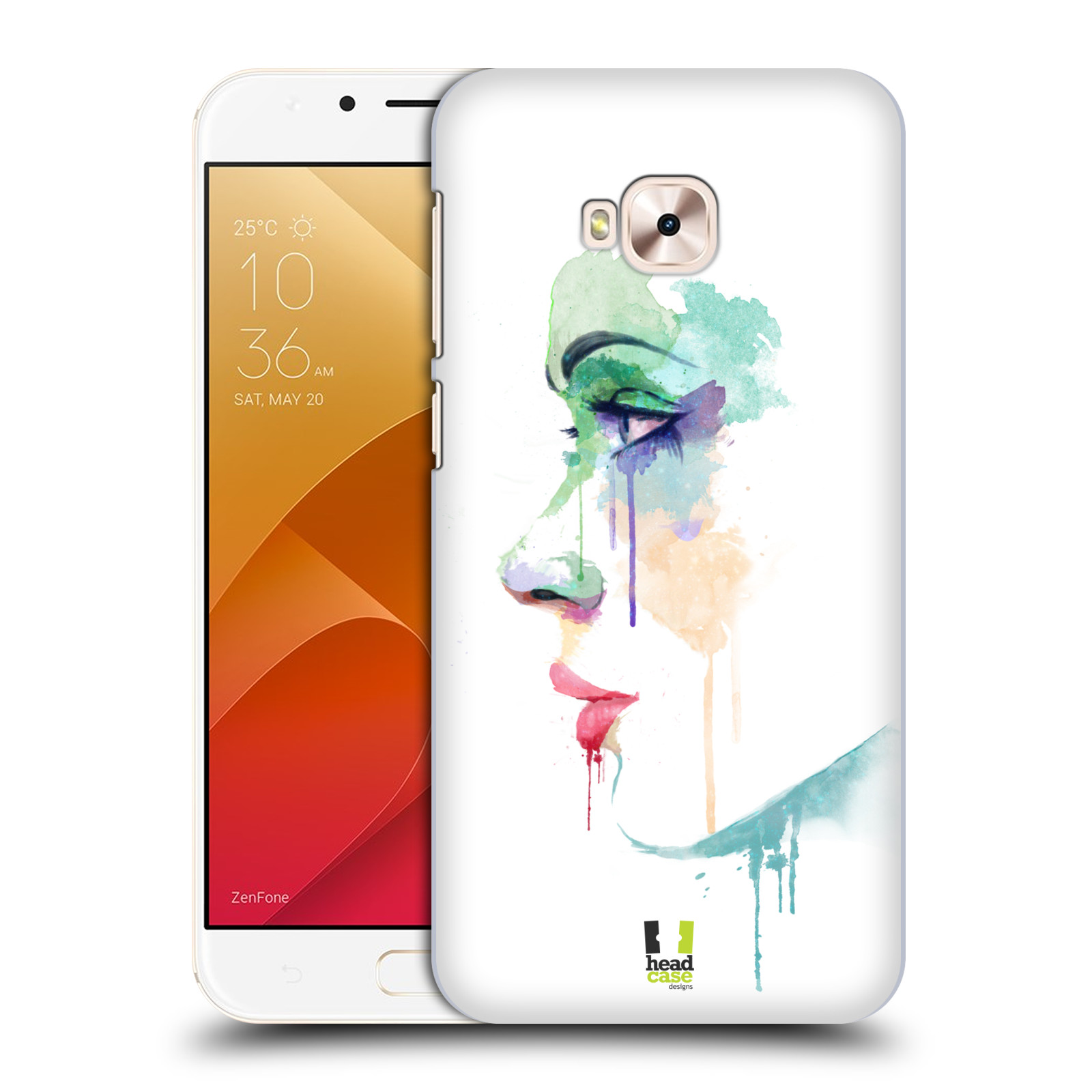 HEAD CASE plastový obal na mobil Asus Zenfone 4 Selfie Pro ZD552KL vzor Tvaře vodní barvy PROFIL