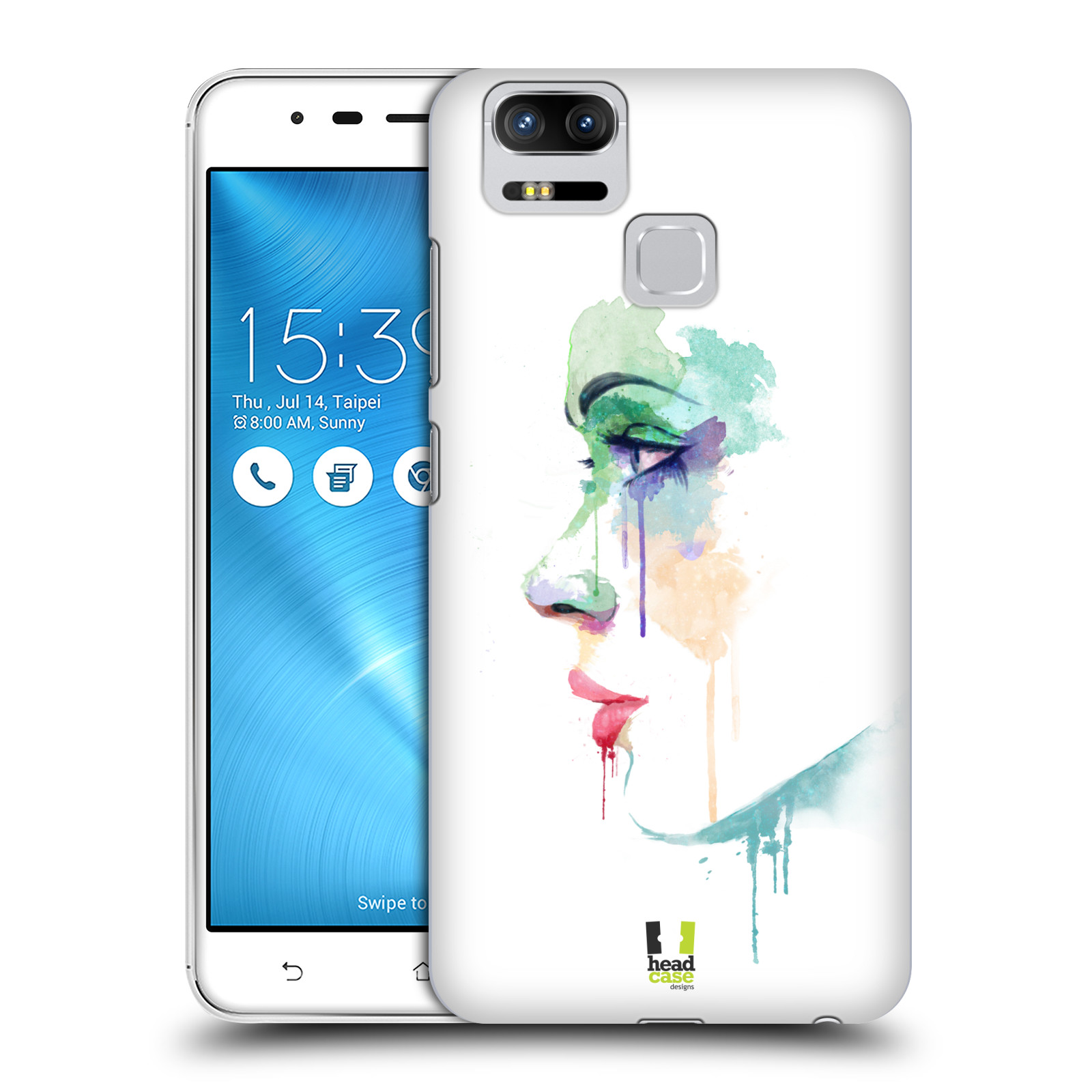 HEAD CASE plastový obal na mobil Asus Zenfone 3 Zoom ZE553KL vzor Tvaře vodní barvy PROFIL