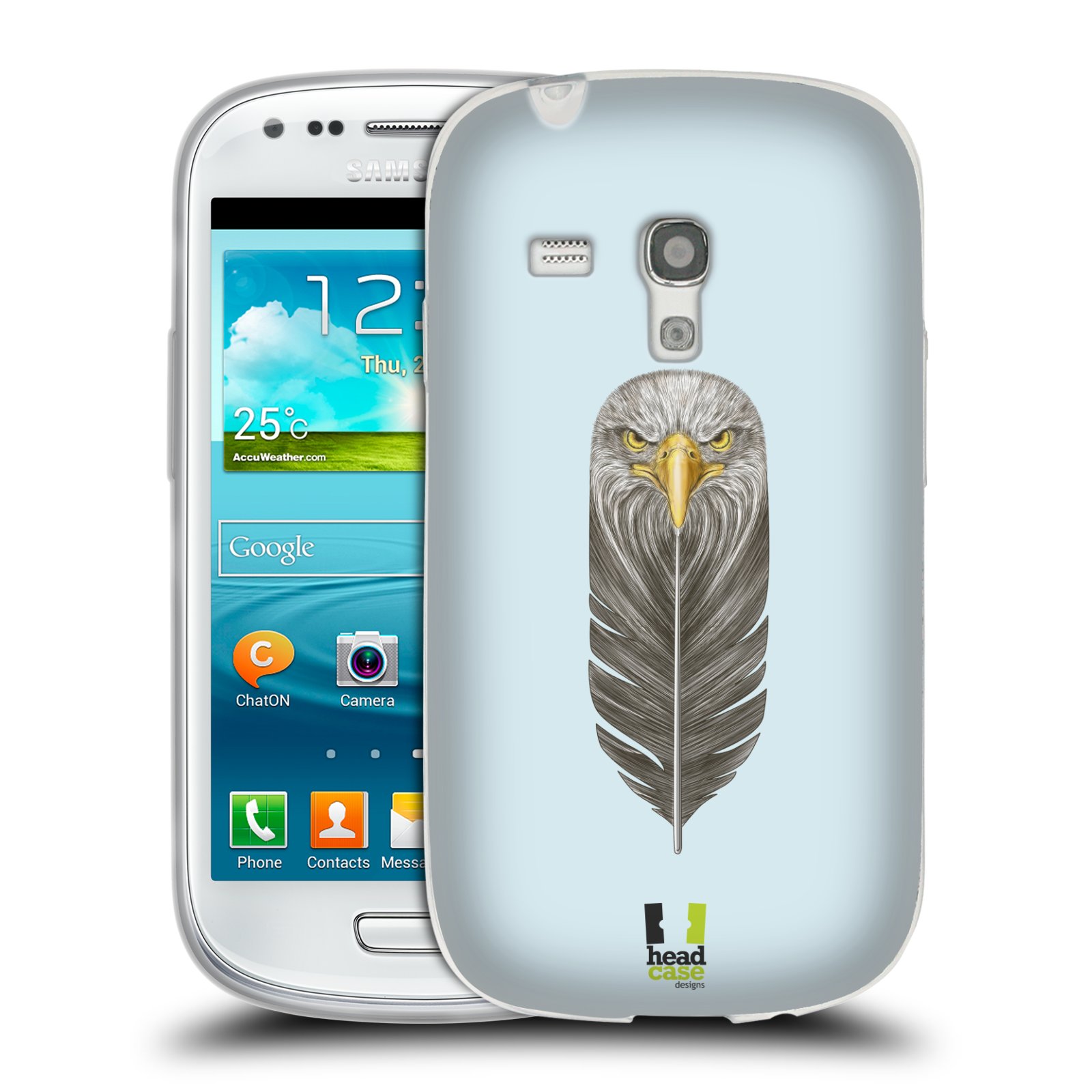 HEAD CASE silikonový obal na mobil Samsung Galaxy S3 MINI i8190 vzor zvířecí pírka orel