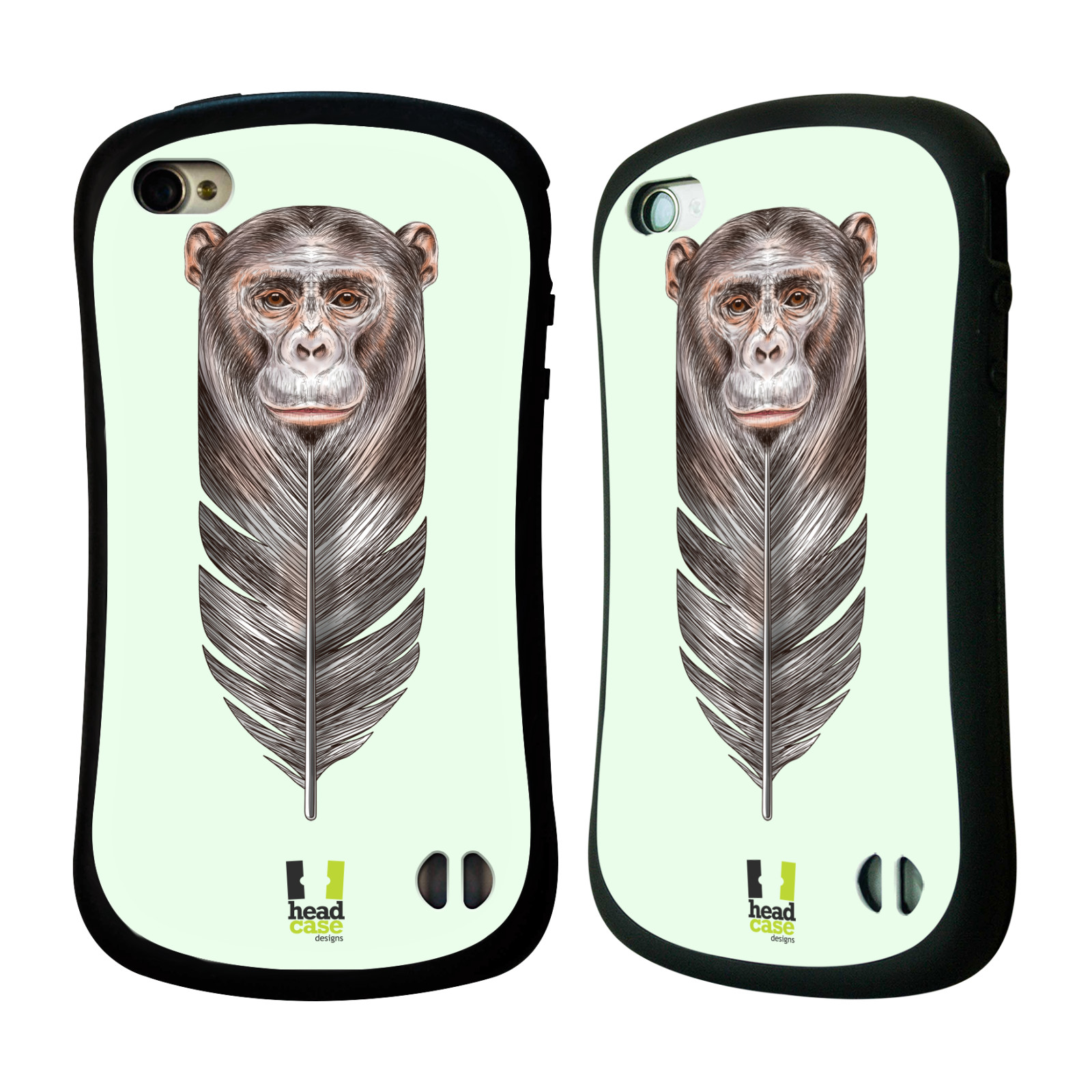 HEAD CASE silikon/plast odolný obal na mobil Apple Iphone 4/4S vzor zvířecí opice