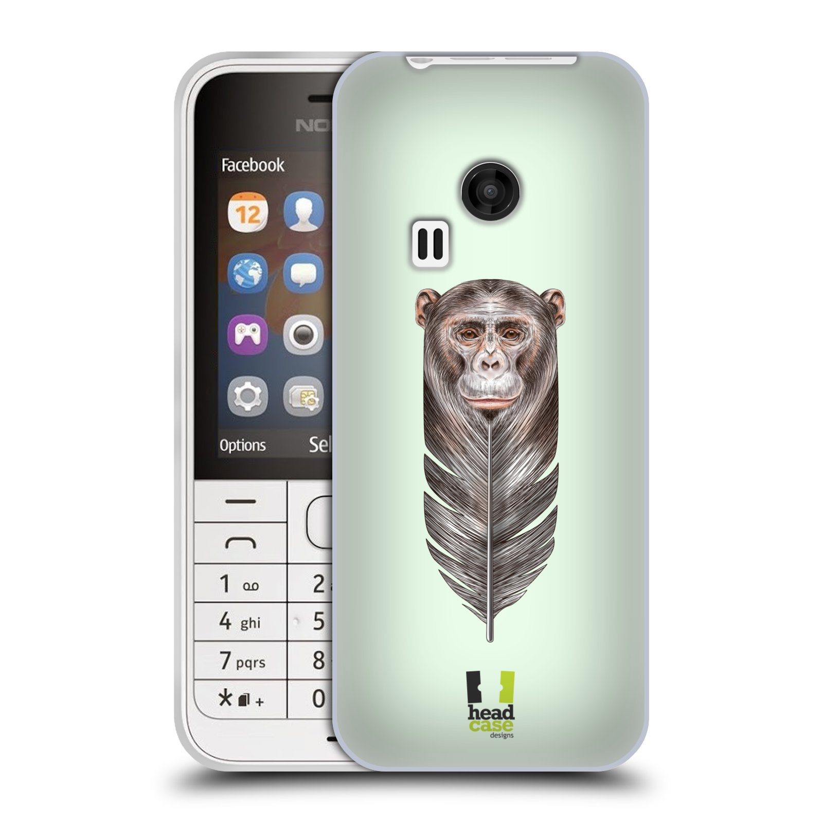 HEAD CASE silikonový obal na mobil NOKIA 220 / NOKIA 220 DUAL SIM vzor zvířecí opice