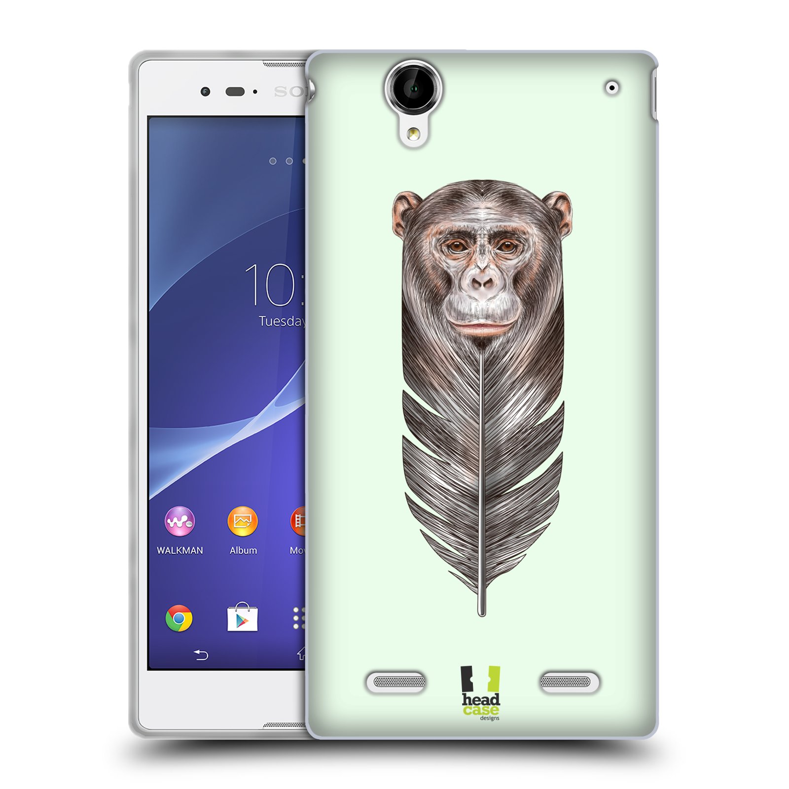 HEAD CASE silikonový obal na mobil Sony Xperia T2 Ultra/T2 Ultra DUAL SIM vzor zvířecí opice