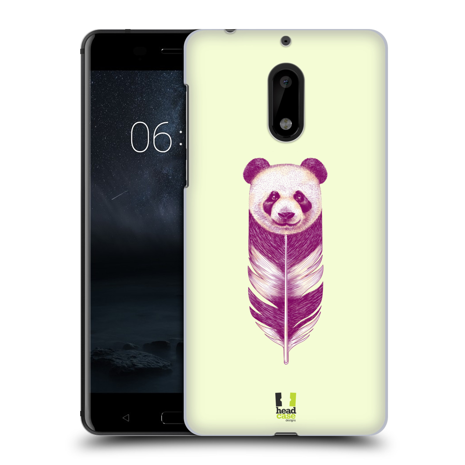 HEAD CASE plastový obal na mobil Nokia 6 vzor zvířecí pírka panda