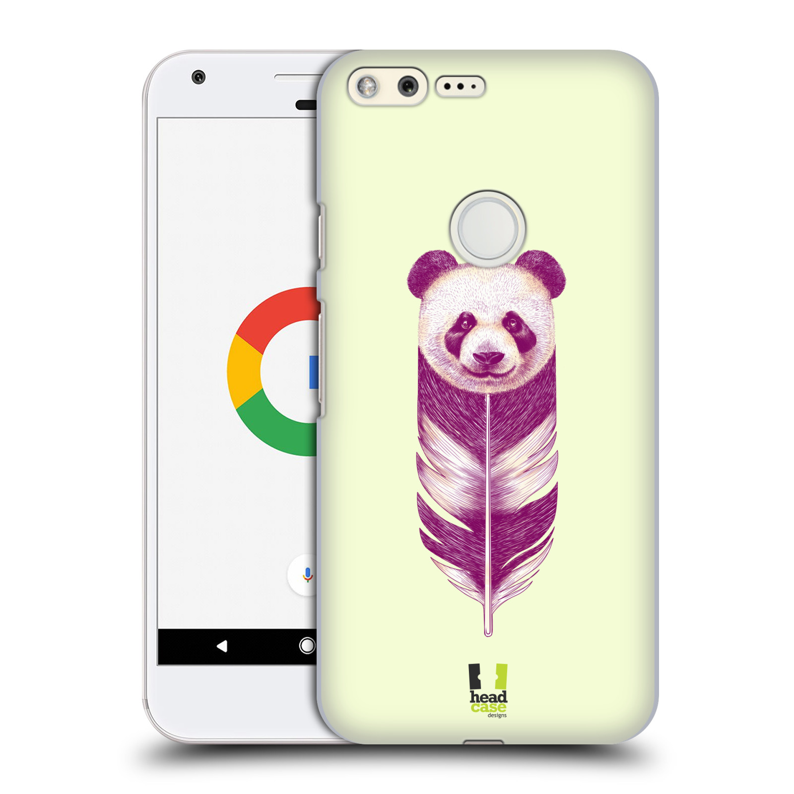 HEAD CASE plastový obal na mobil GOOGLE Pixel vzor zvířecí pírka panda