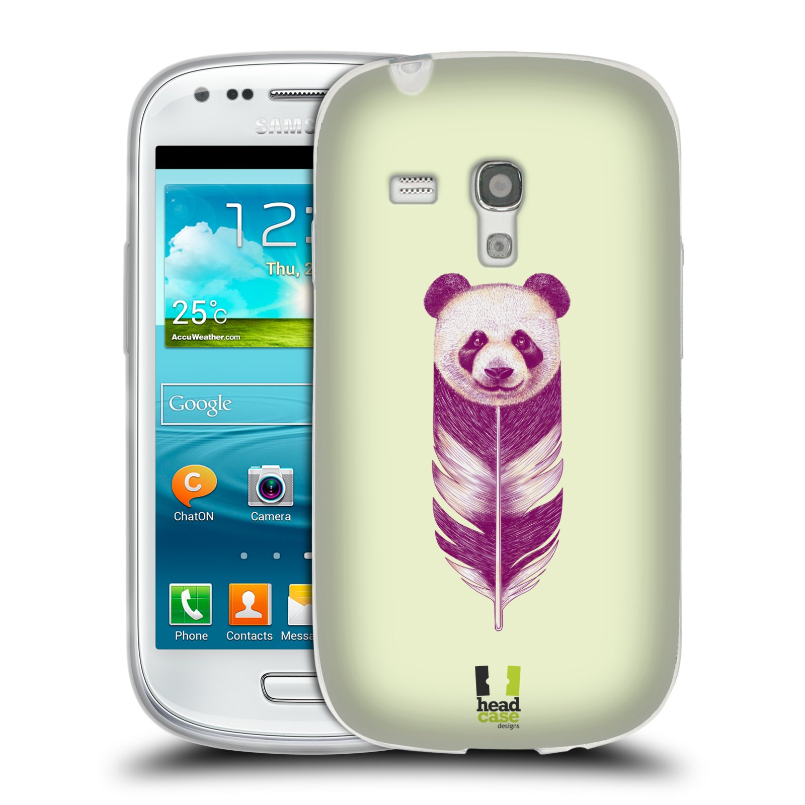 HEAD CASE silikonový obal na mobil Samsung Galaxy S3 MINI i8190 vzor zvířecí pírka panda