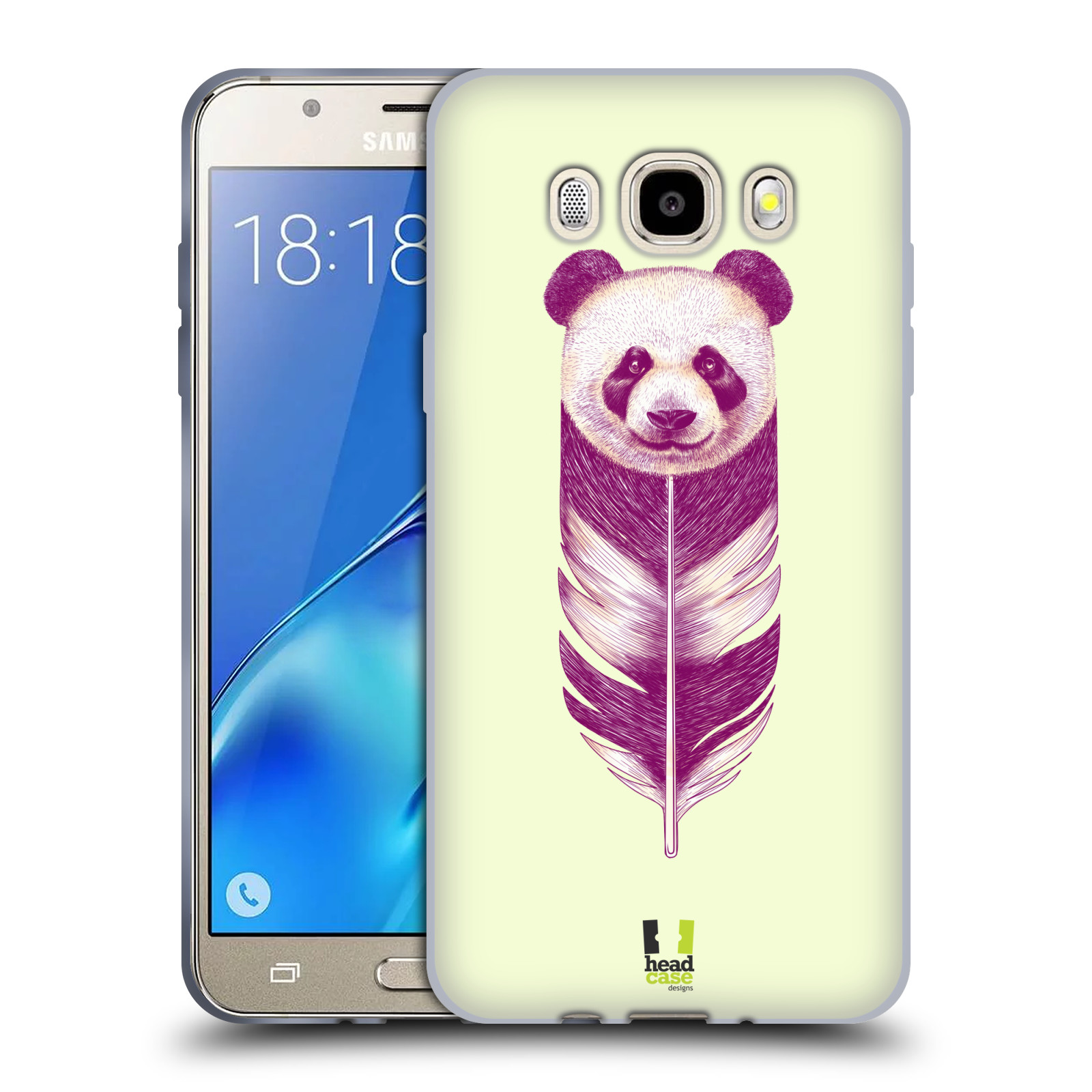 HEAD CASE silikonový obal, kryt na mobil Samsung Galaxy J5 2016, J510, J510F, (J510F DUAL SIM) vzor zvířecí pírka panda