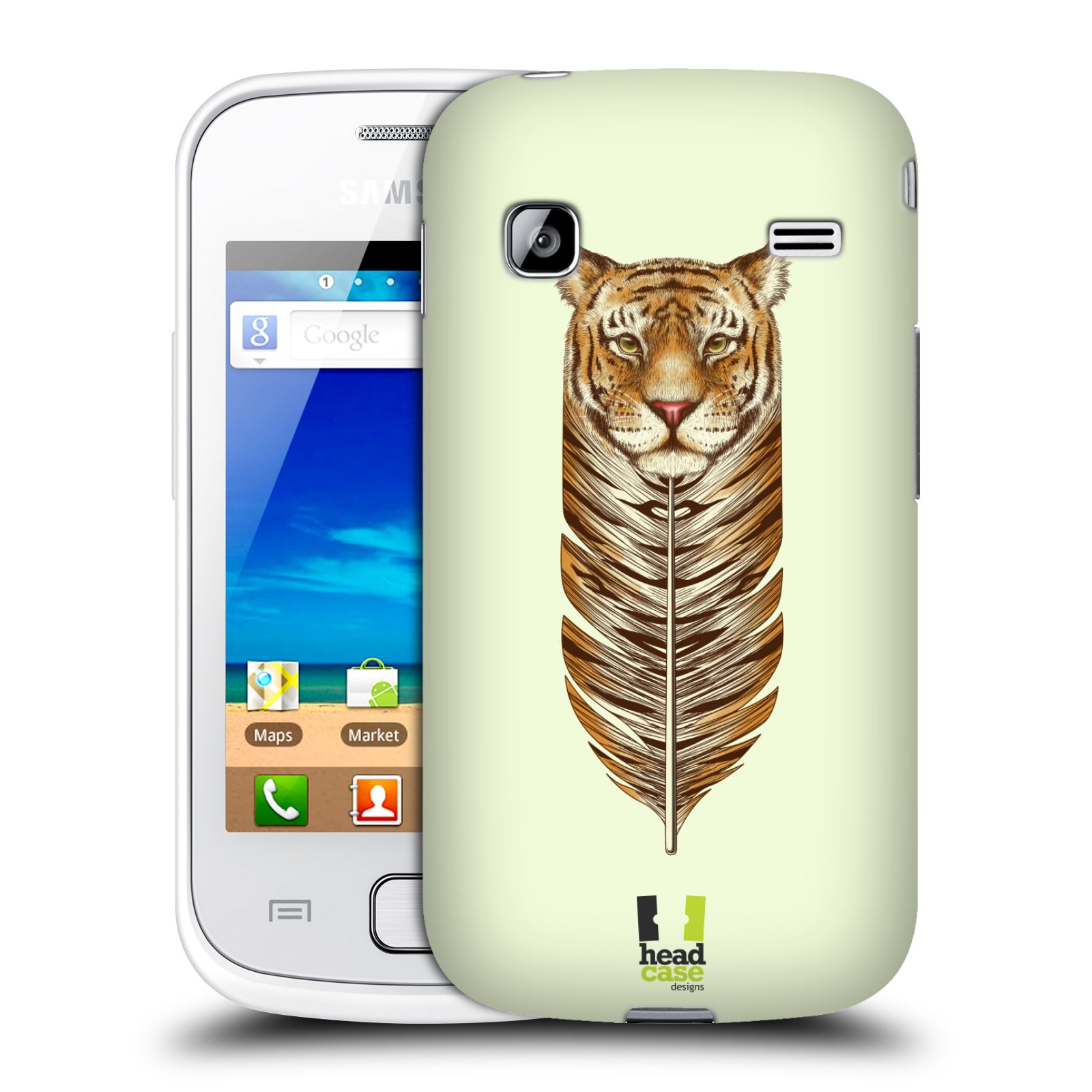 HEAD CASE plastový obal na mobil SAMSUNG GALAXY GIO (S5660) vzor zvířecí pírka tygr
