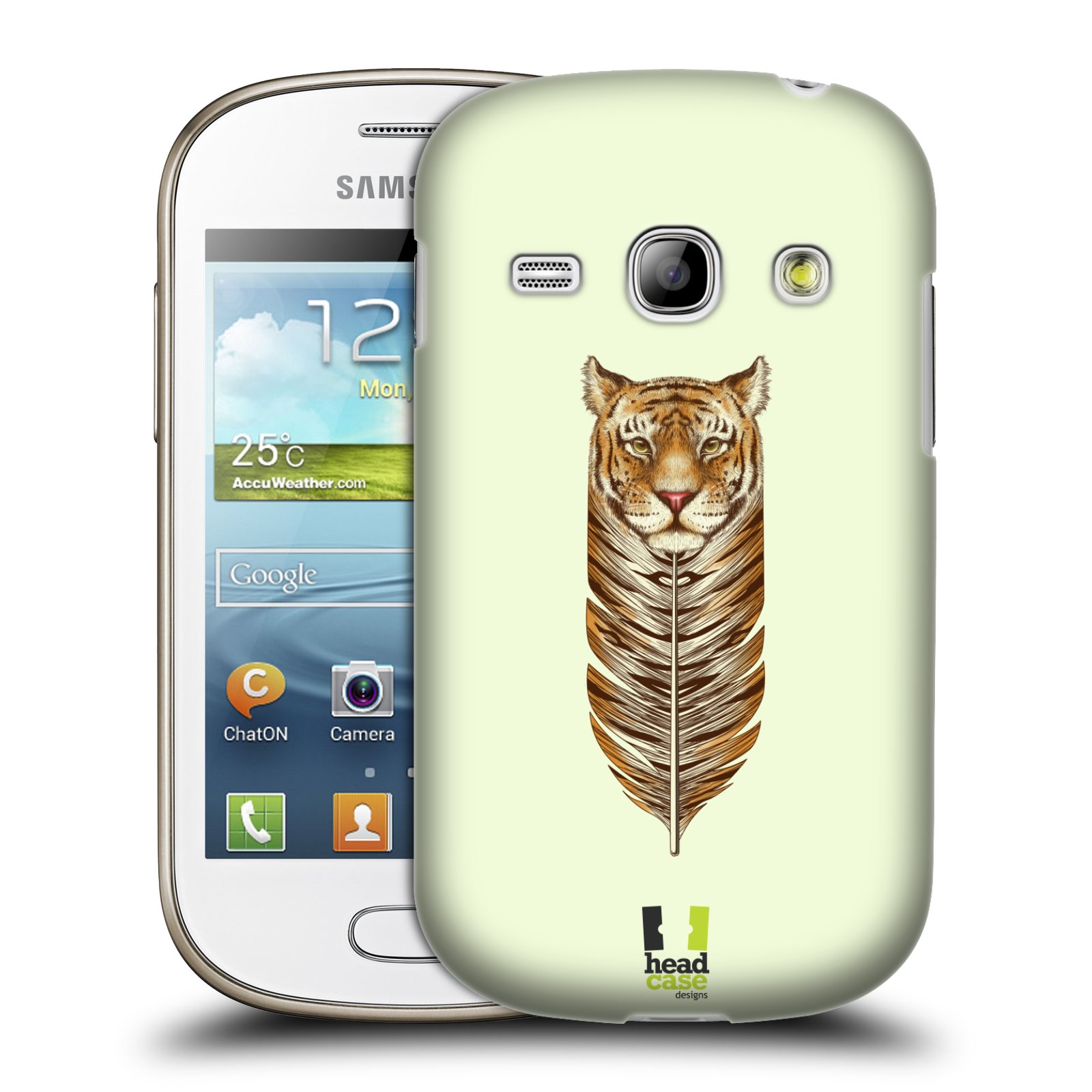 HEAD CASE plastový obal na mobil SAMSUNG GALAXY FAME (S6810) vzor zvířecí pírka tygr