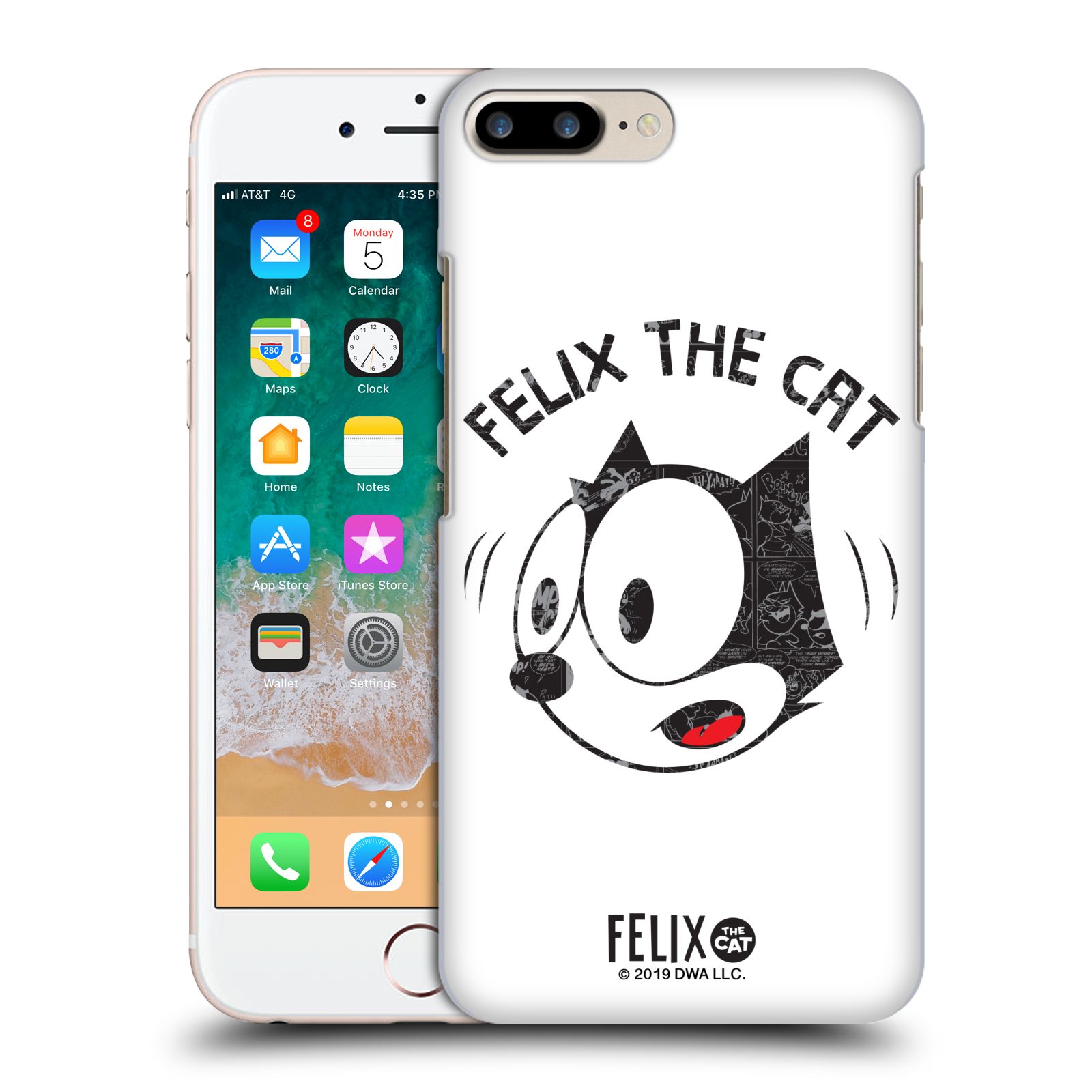 Zadní obal pro mobil Apple Iphone 7+ /  8+ - HEAD CASE - Kočička Felix tvář