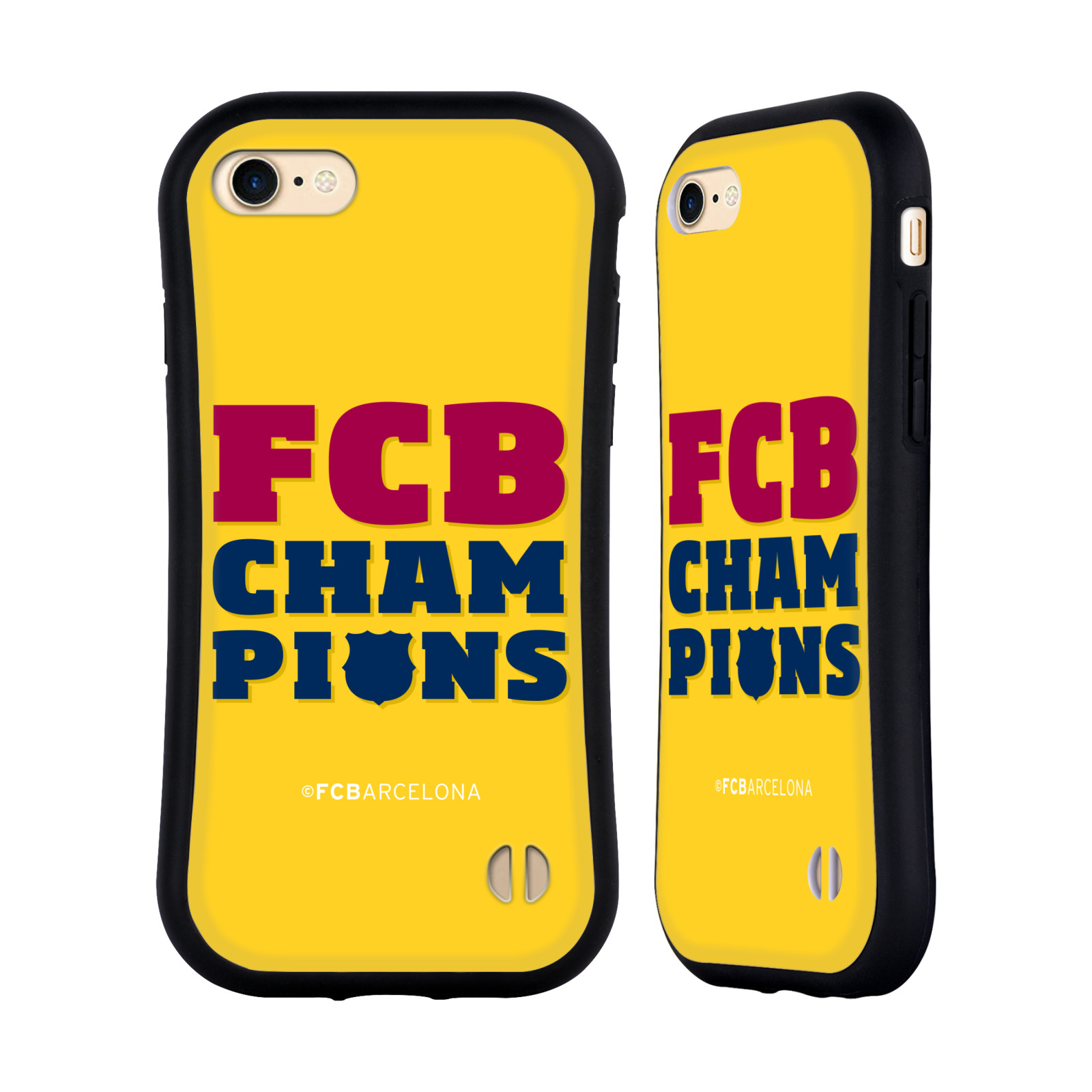 HEAD CASE odolný obal na mobil Apple Iphone 8 Fotbalový klub FC BARCELONA žlutá barva FCB