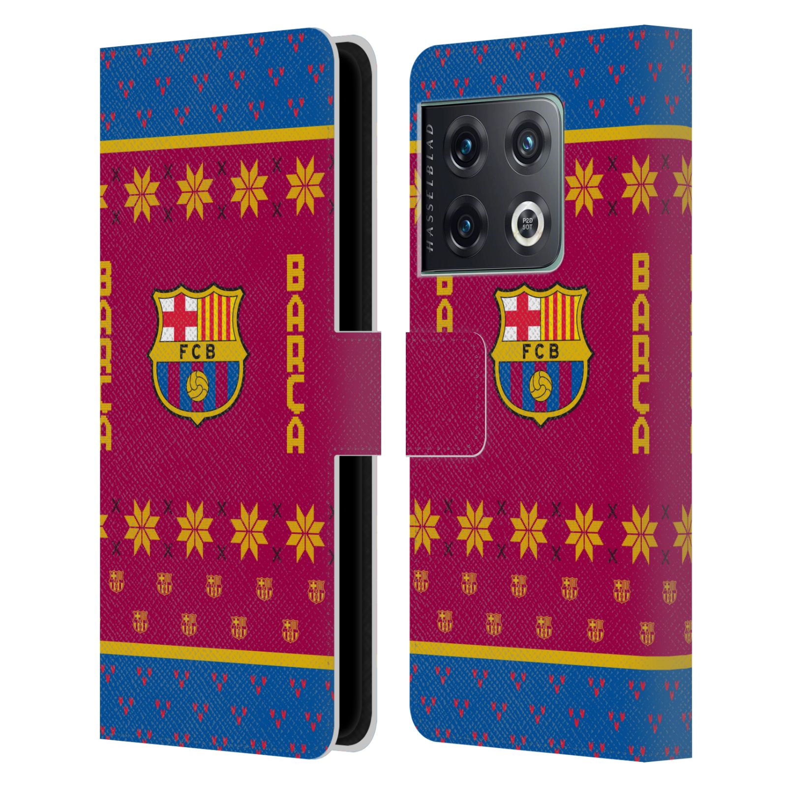 Pouzdro na mobil OnePlus 10 PRO - HEAD CASE - FC Barcelona - Vánoční dres