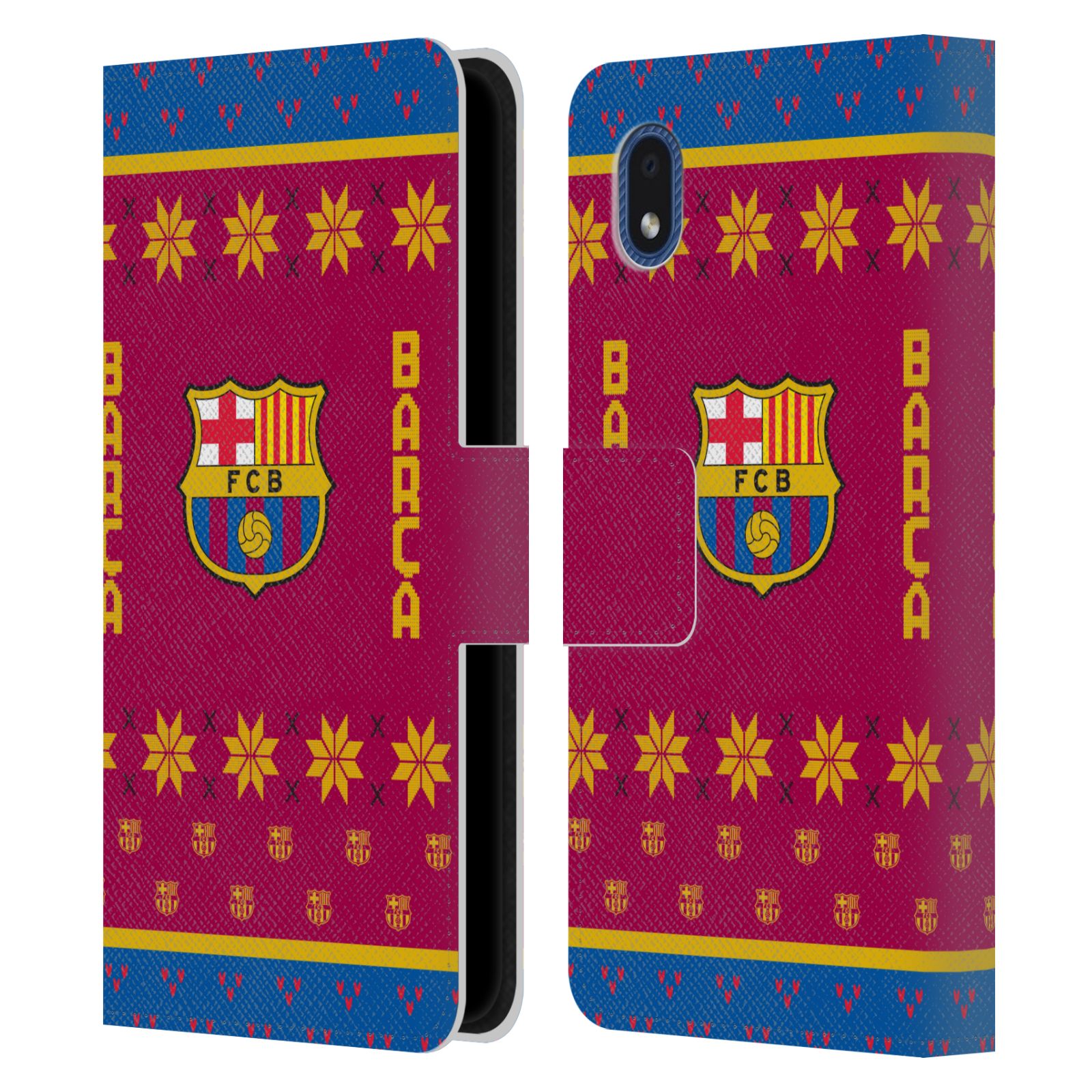 Pouzdro na mobil Samsung Galaxy A01 CORE - HEAD CASE - FC Barcelona - Vánoční dres