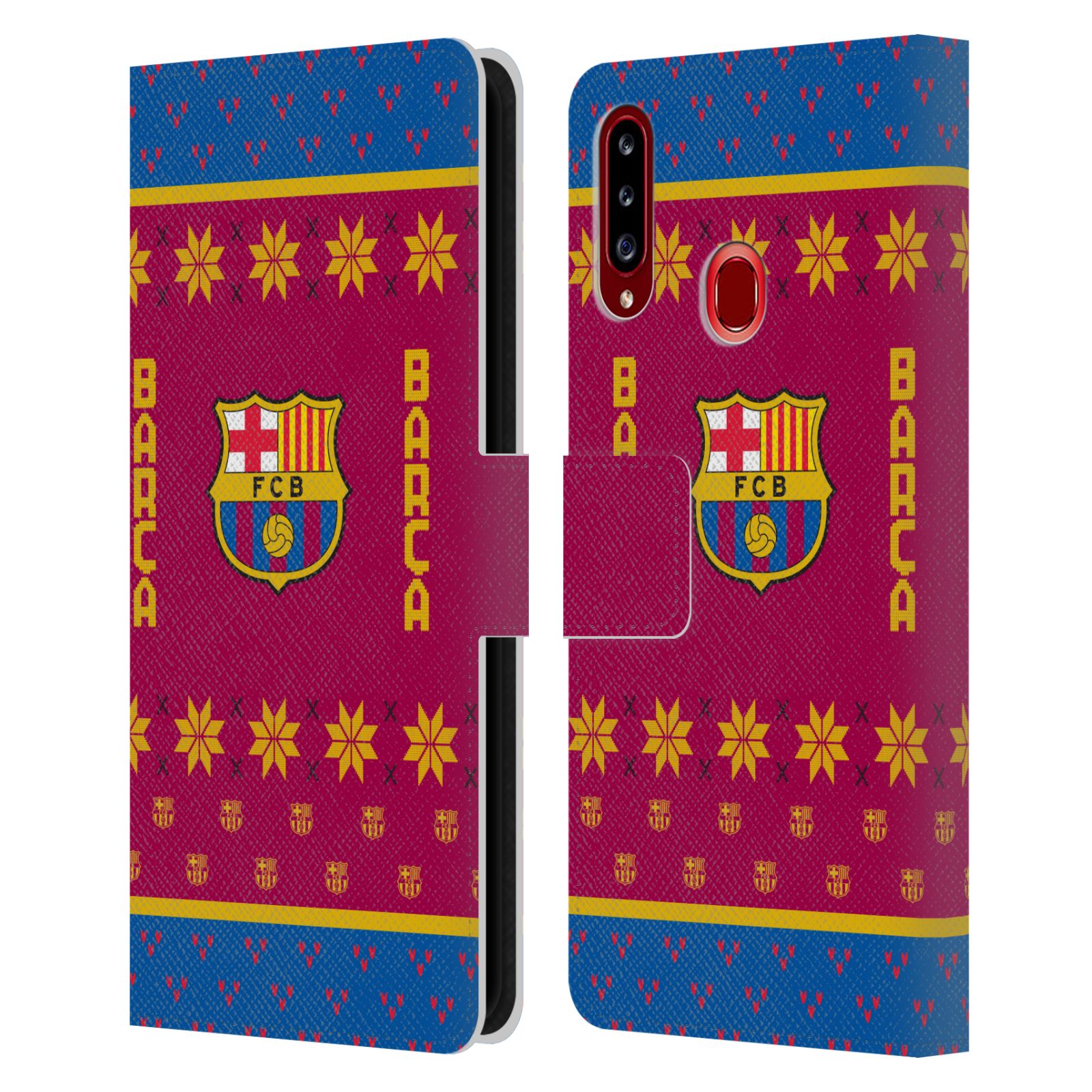 Pouzdro na mobil Samsung Galaxy A20S - HEAD CASE - FC Barcelona - Vánoční dres