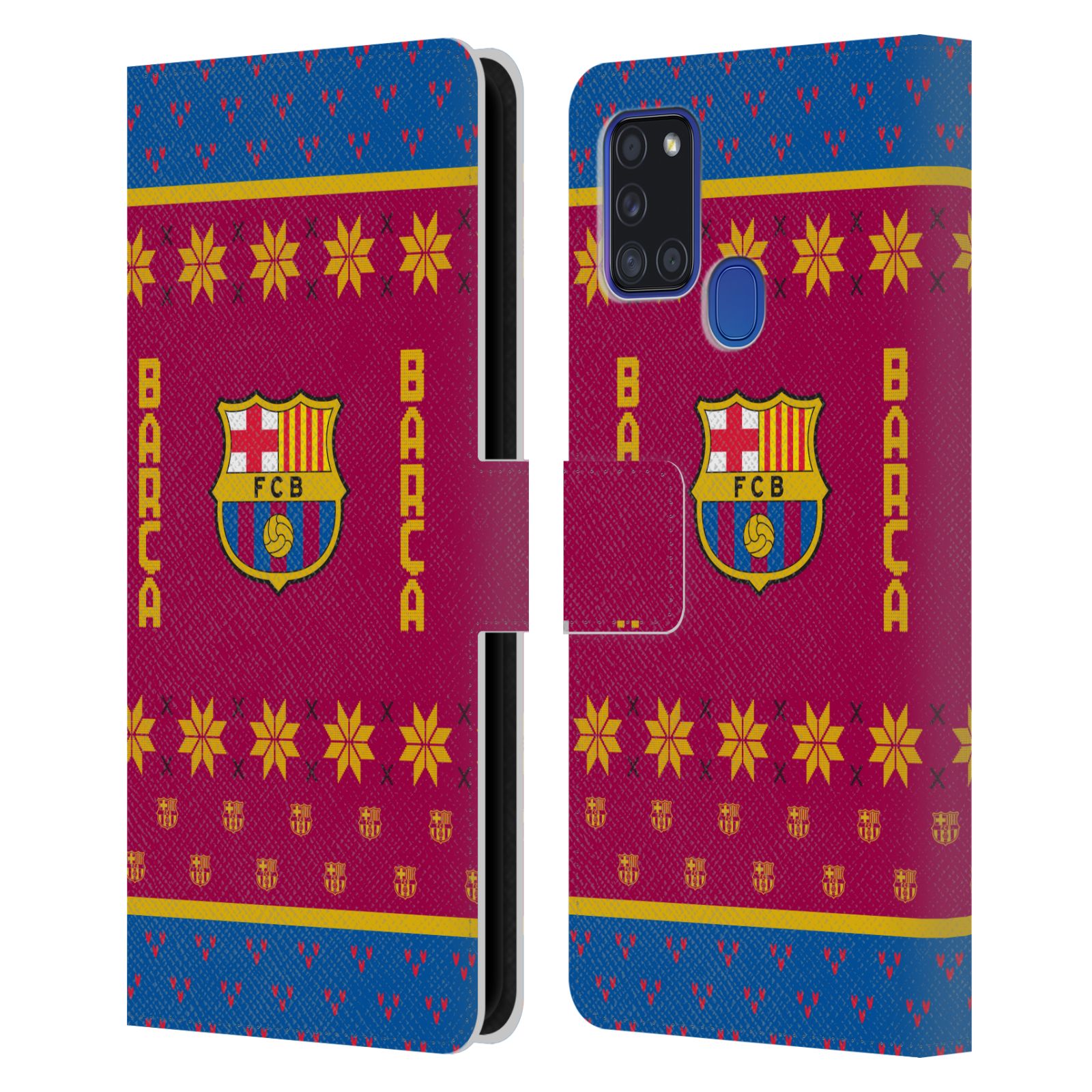Pouzdro na mobil Samsung Galaxy A21S - HEAD CASE - FC Barcelona - Vánoční dres