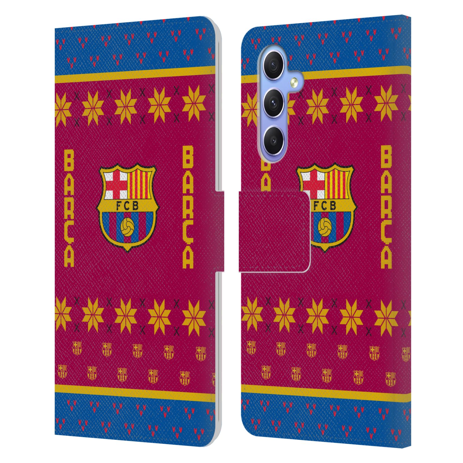 Pouzdro na mobil Samsung Galaxy A34 5G - HEAD CASE - FC Barcelona - Vánoční dres