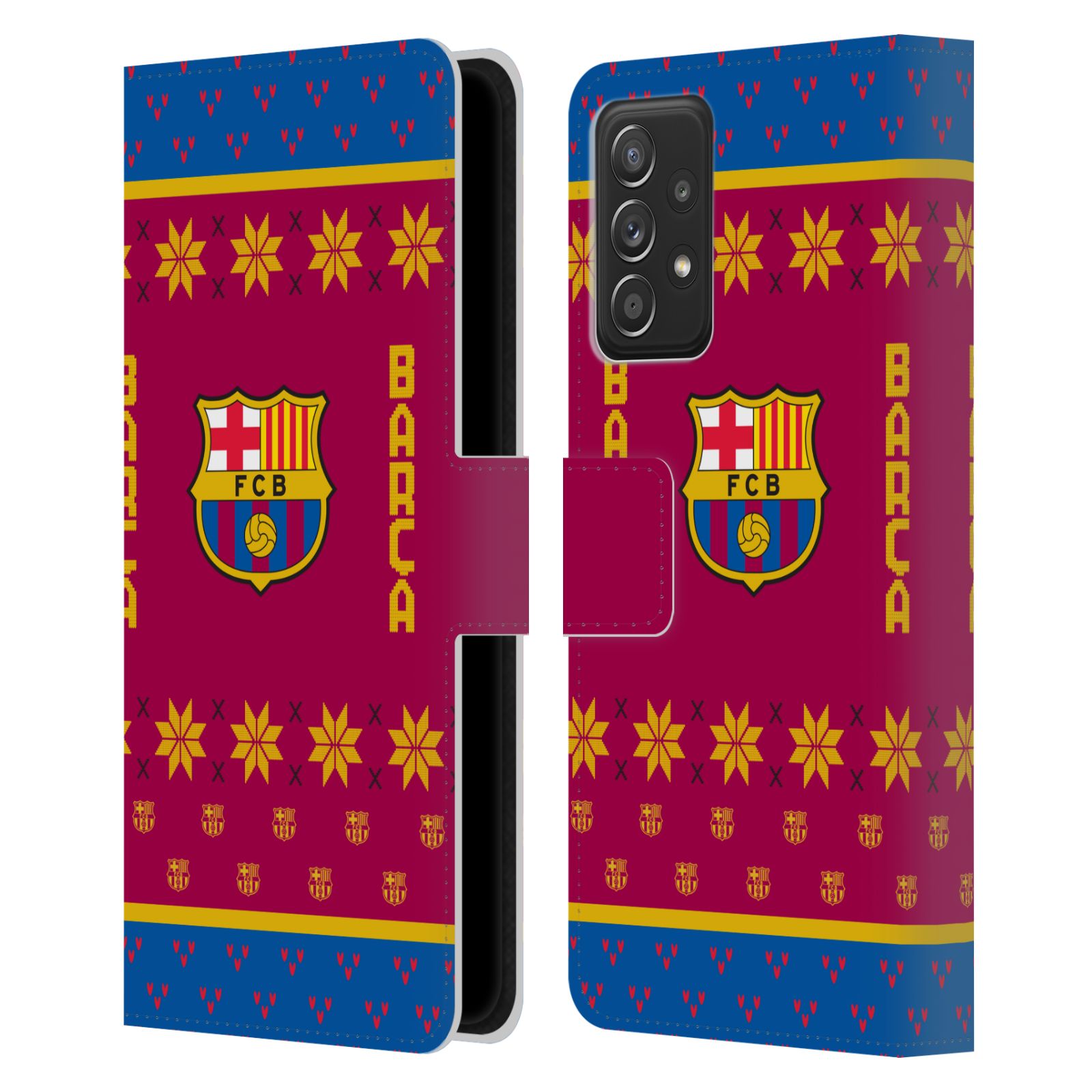 Pouzdro na mobil Samsung Galaxy A52 / A52 G - HEAD CASE - FC Barcelona - Vánoční dres