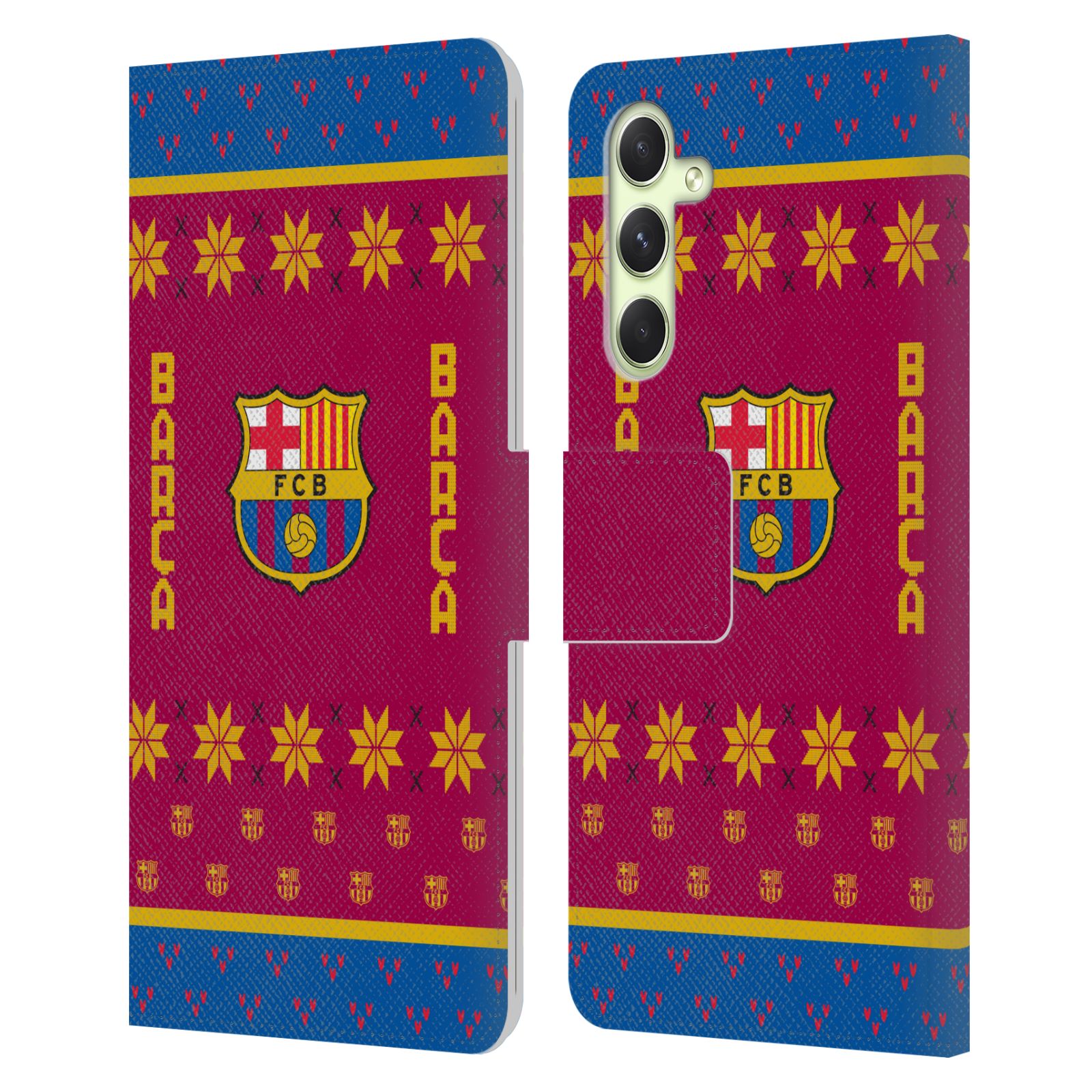 Pouzdro na mobil Samsung Galaxy A54 5G - HEAD CASE - FC Barcelona - Vánoční dres
