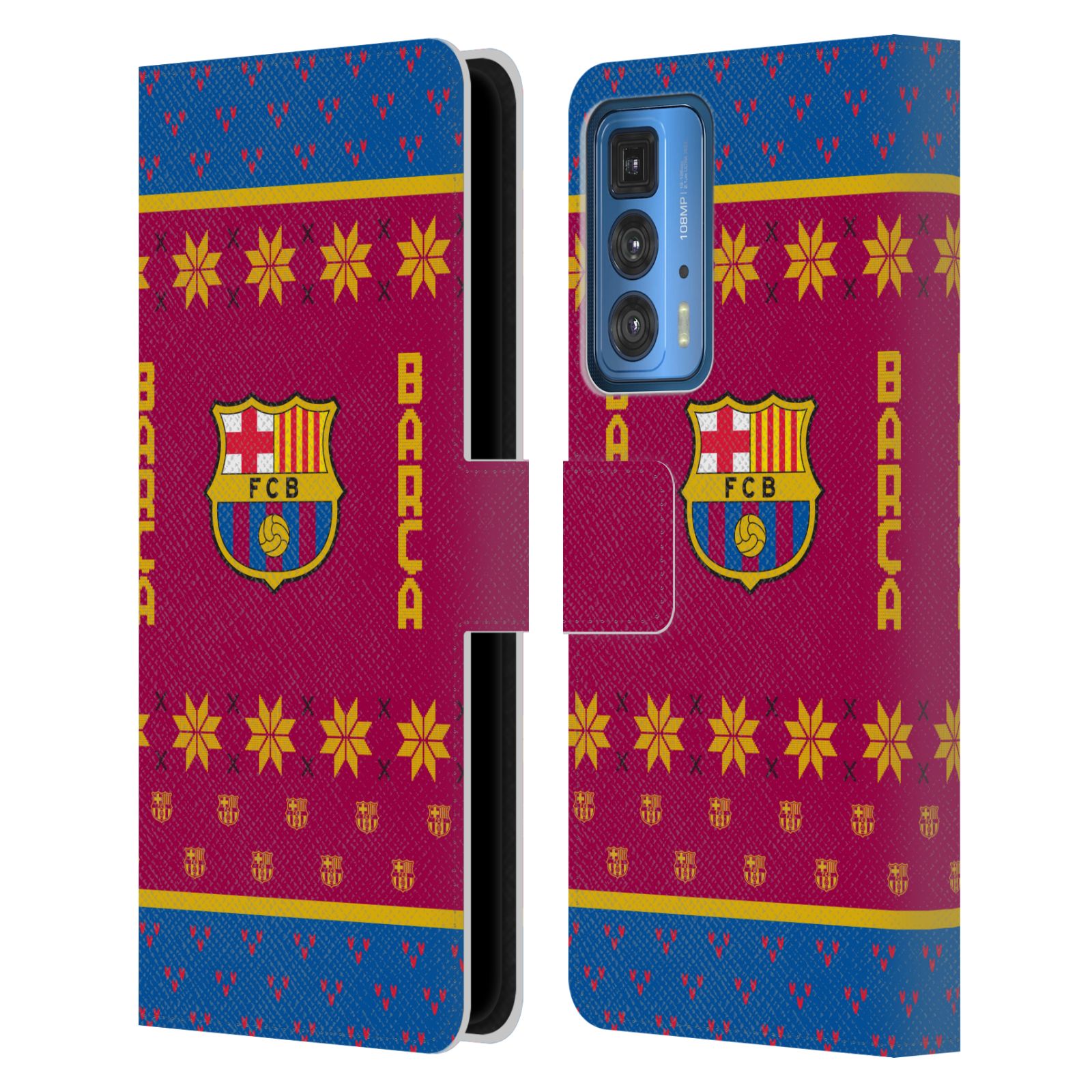 Pouzdro na mobil Motorola EDGE 20 PRO - HEAD CASE - FC Barcelona - Vánoční dres
